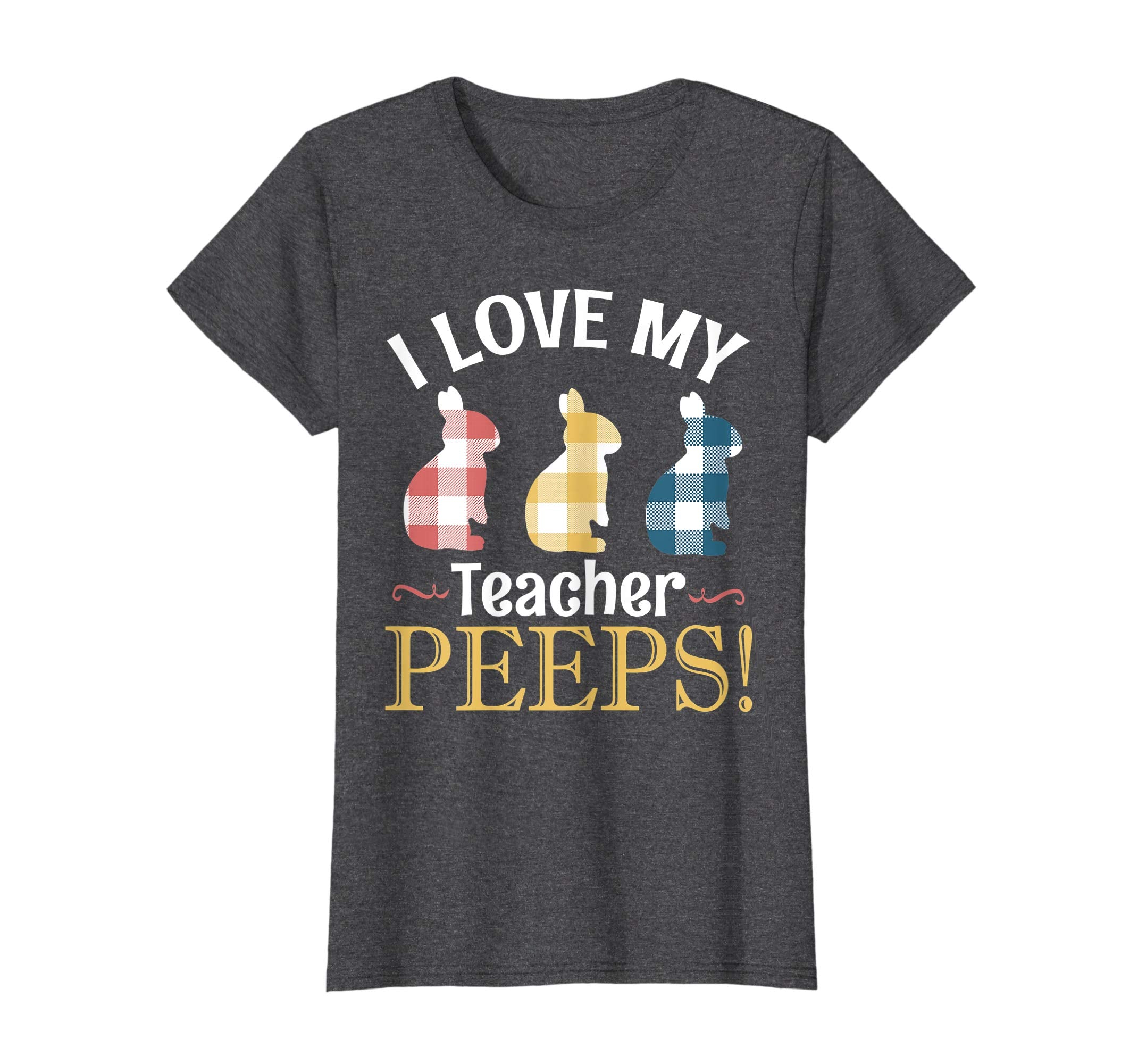I Love My Teacher Peeps Bunnies Vintage Retro Easter Shirt