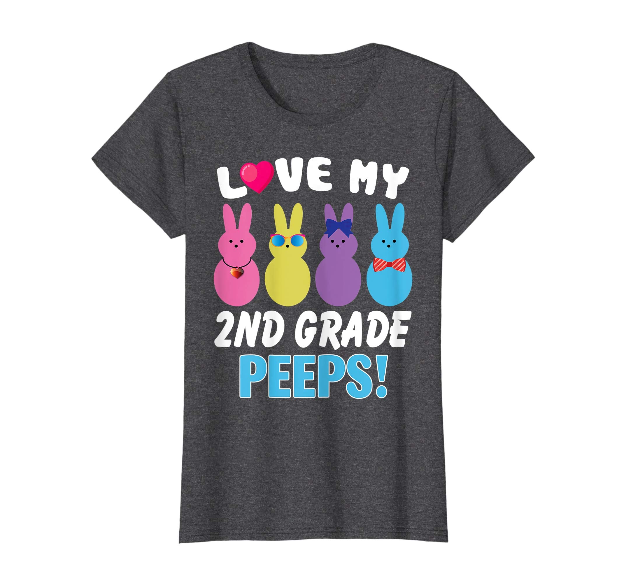 I Love My 2ND Grade Peeps Bunnies Happy Easter Teacher Shirt