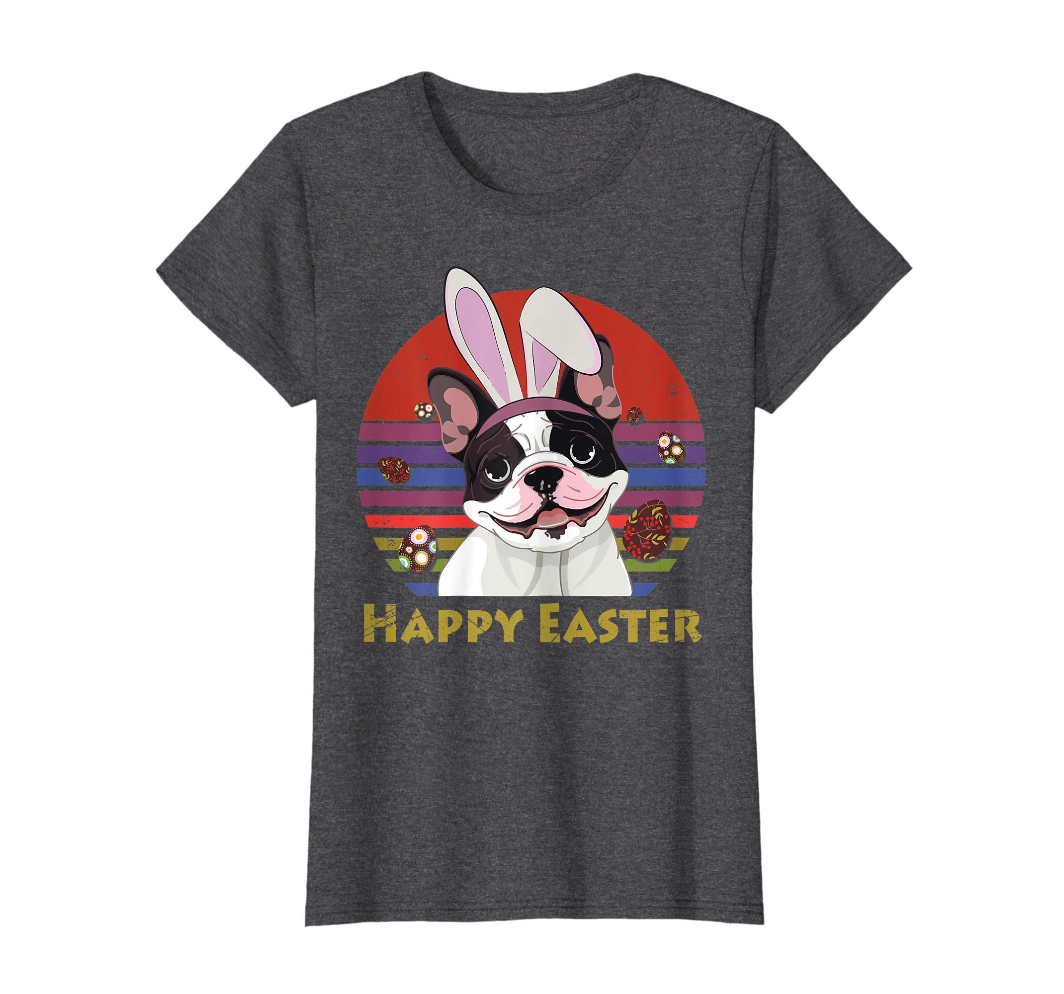 French Bulldog With Bunny Headband Happy Easter Tshirt Gifts