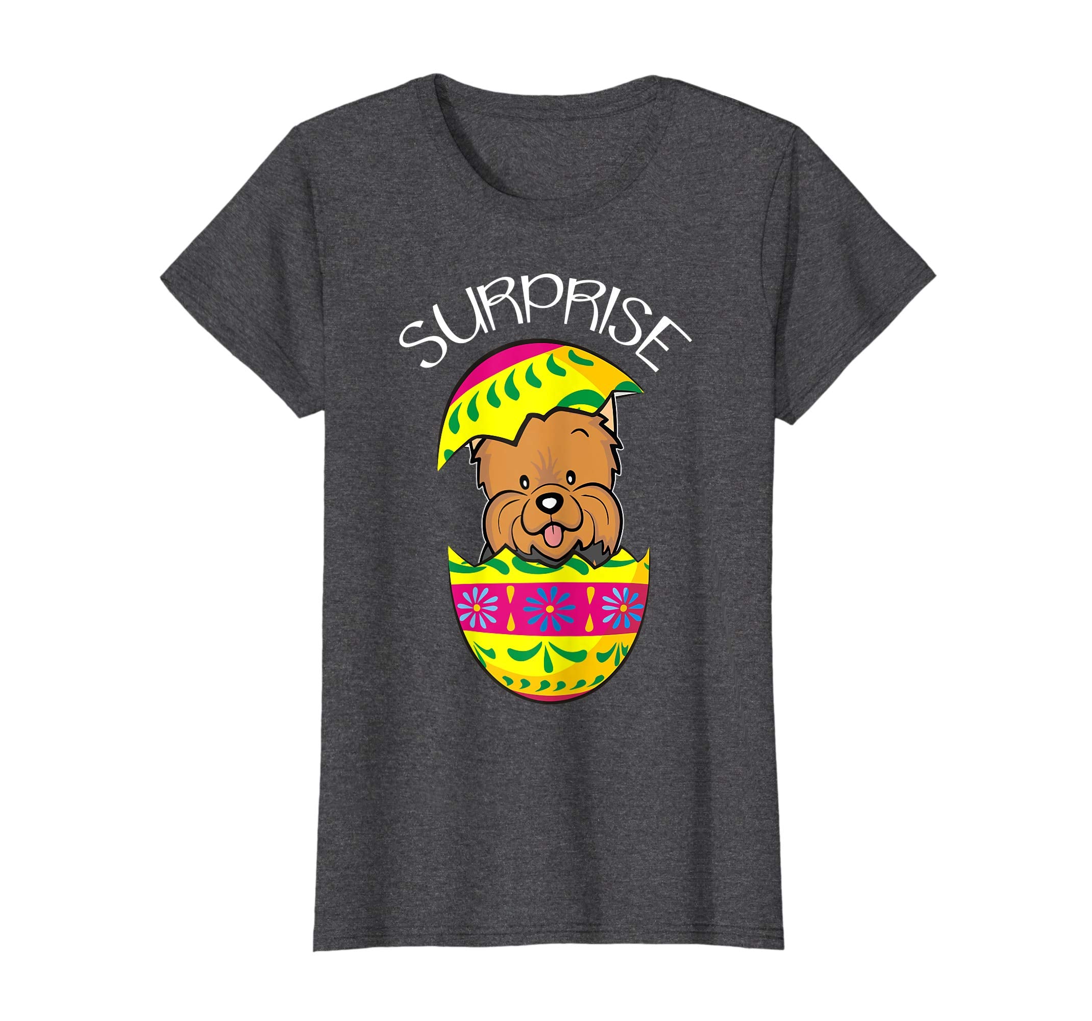 Cute Puppy Yorkshire Terrier Hatches Easter Egg Easter Shirt
