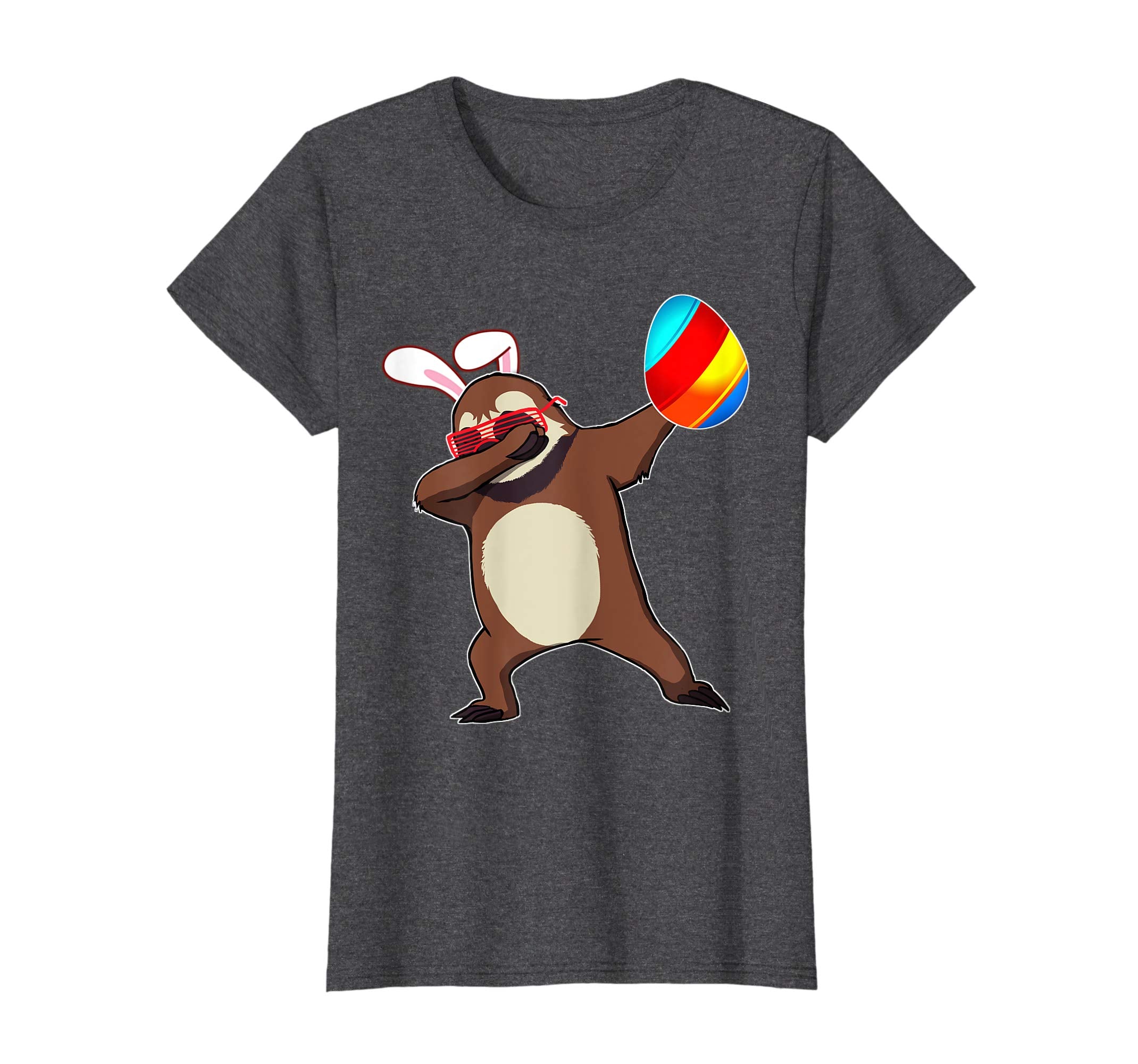 Easter Bunny Dabbing Sloth Tshirt Egg Ears Animal Gift