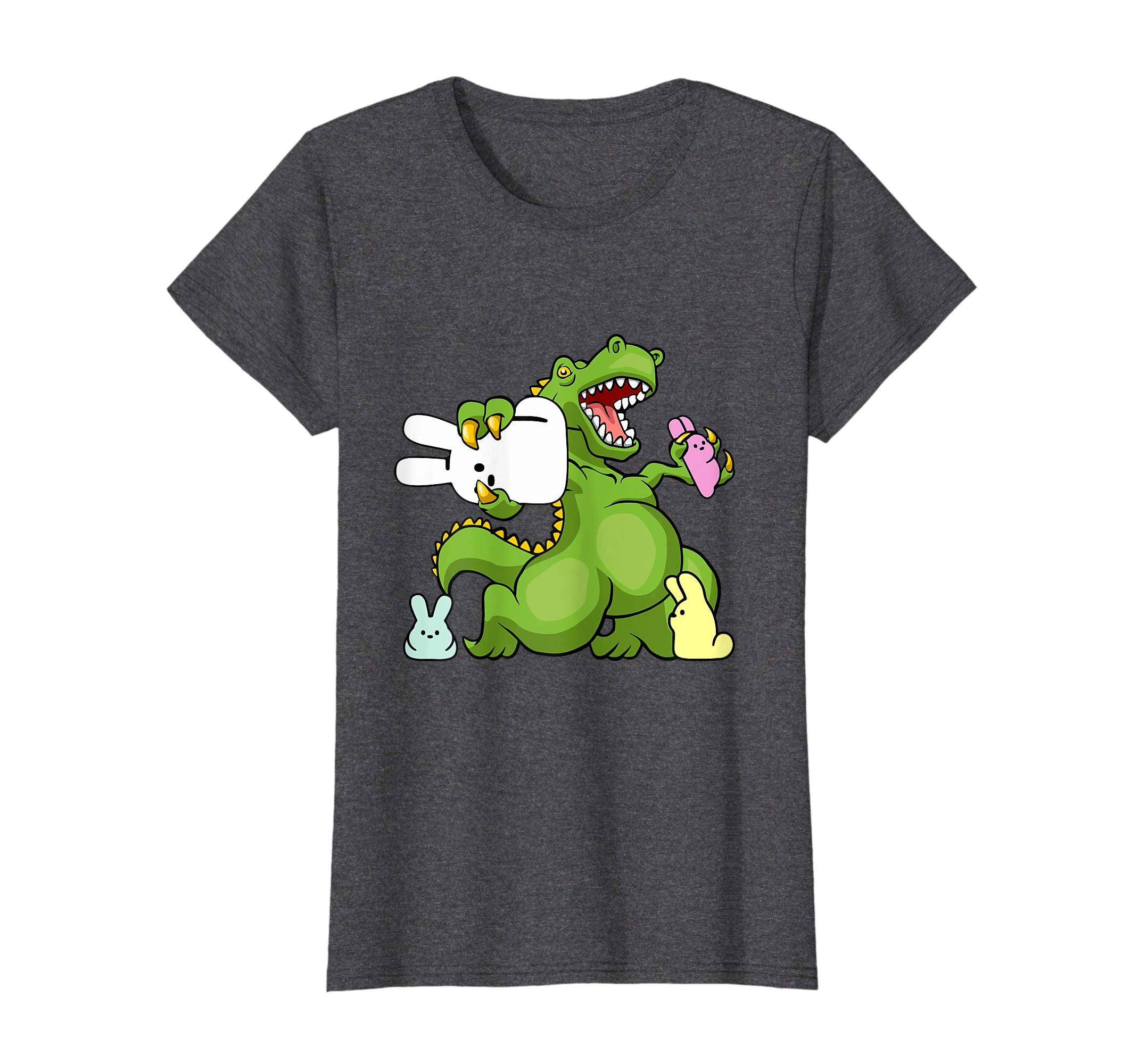 Dinosaur T-rex Eat Bunny Peeps Happy Easter Day T-Shirt