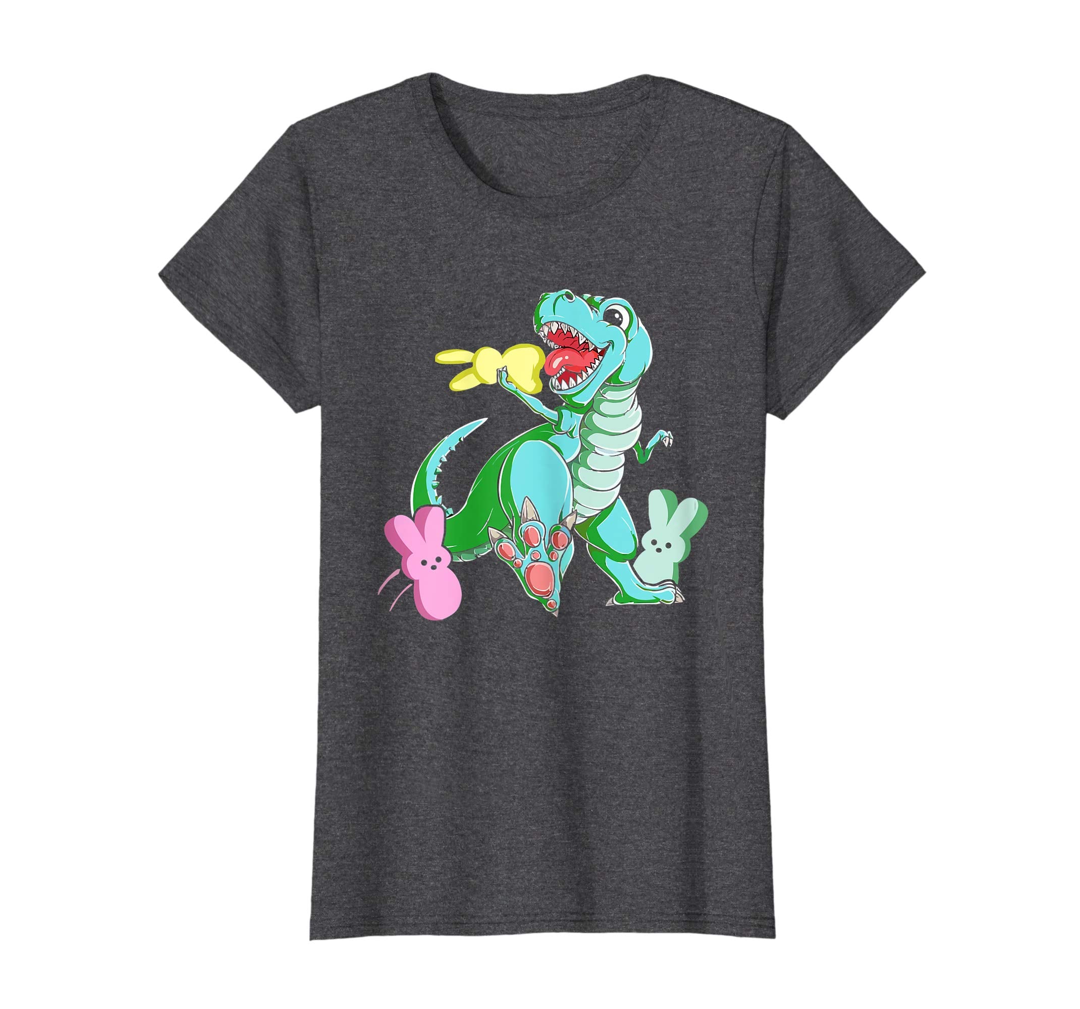 Dinosaur T-rex Eat Bunny Peeps-Happy Easter Day Shirt