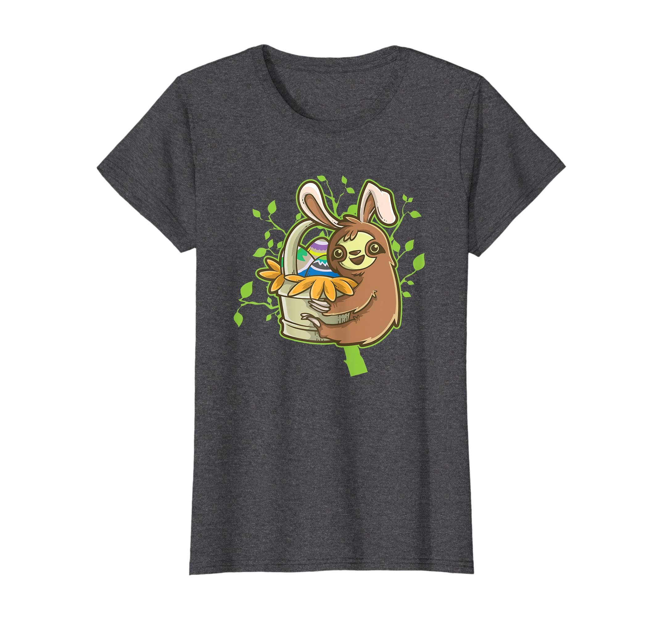 Kids Sloth Easter Bunny Ears T Shirt | Gift Idea Girl &amp; Boy