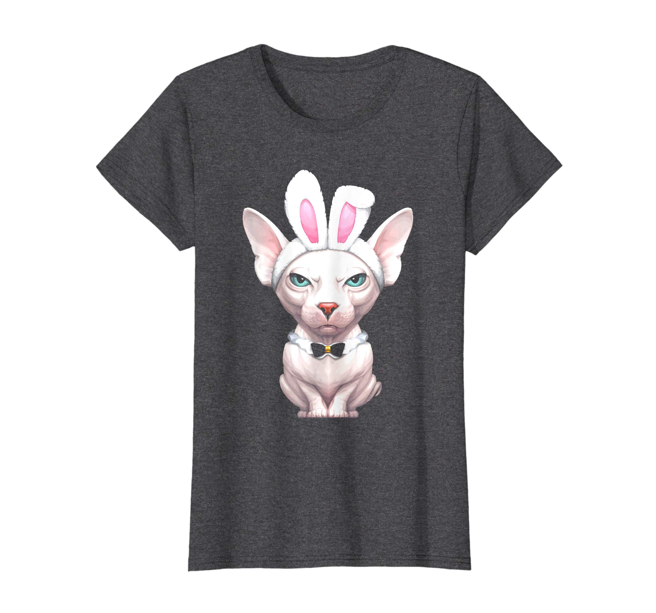 White Sphynx Cat in the Easter Bunny Costume T-Shirt