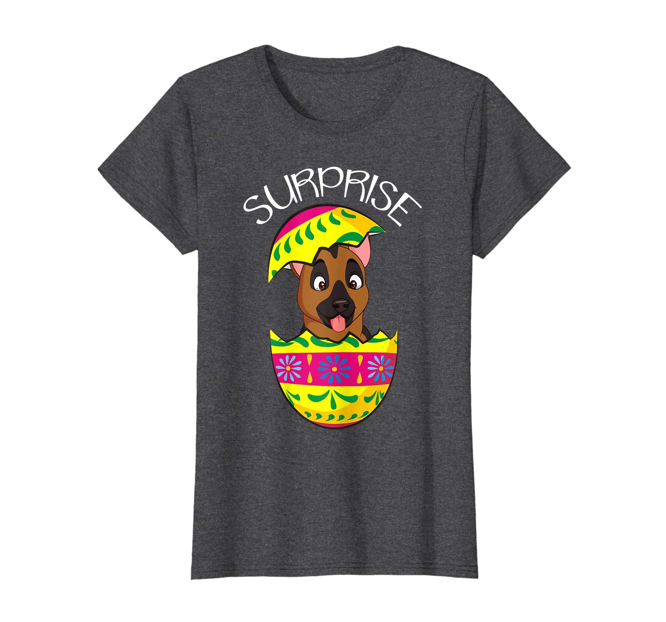Cute Puppy German Shepherd Hatches Easter Egg Easter T-Shirt