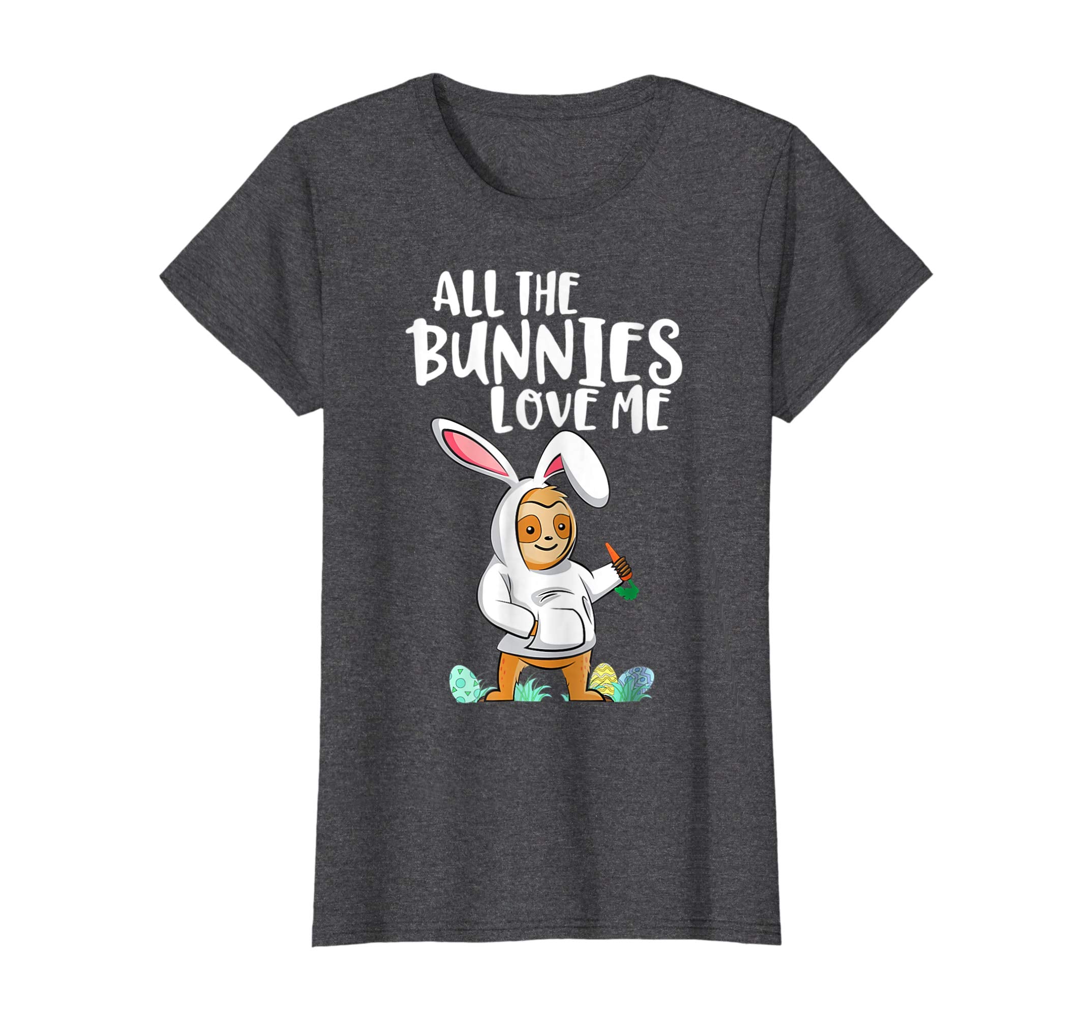 Sloth Easter Bunny Ears Gift Easter Fools Day T Shirt Women