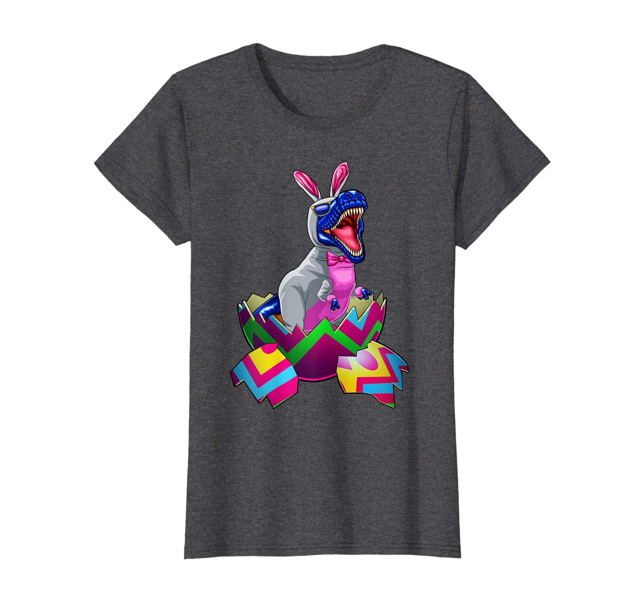Easter T Rex Dinosaur Shirt Kids Boys Bunny Eggs Funny