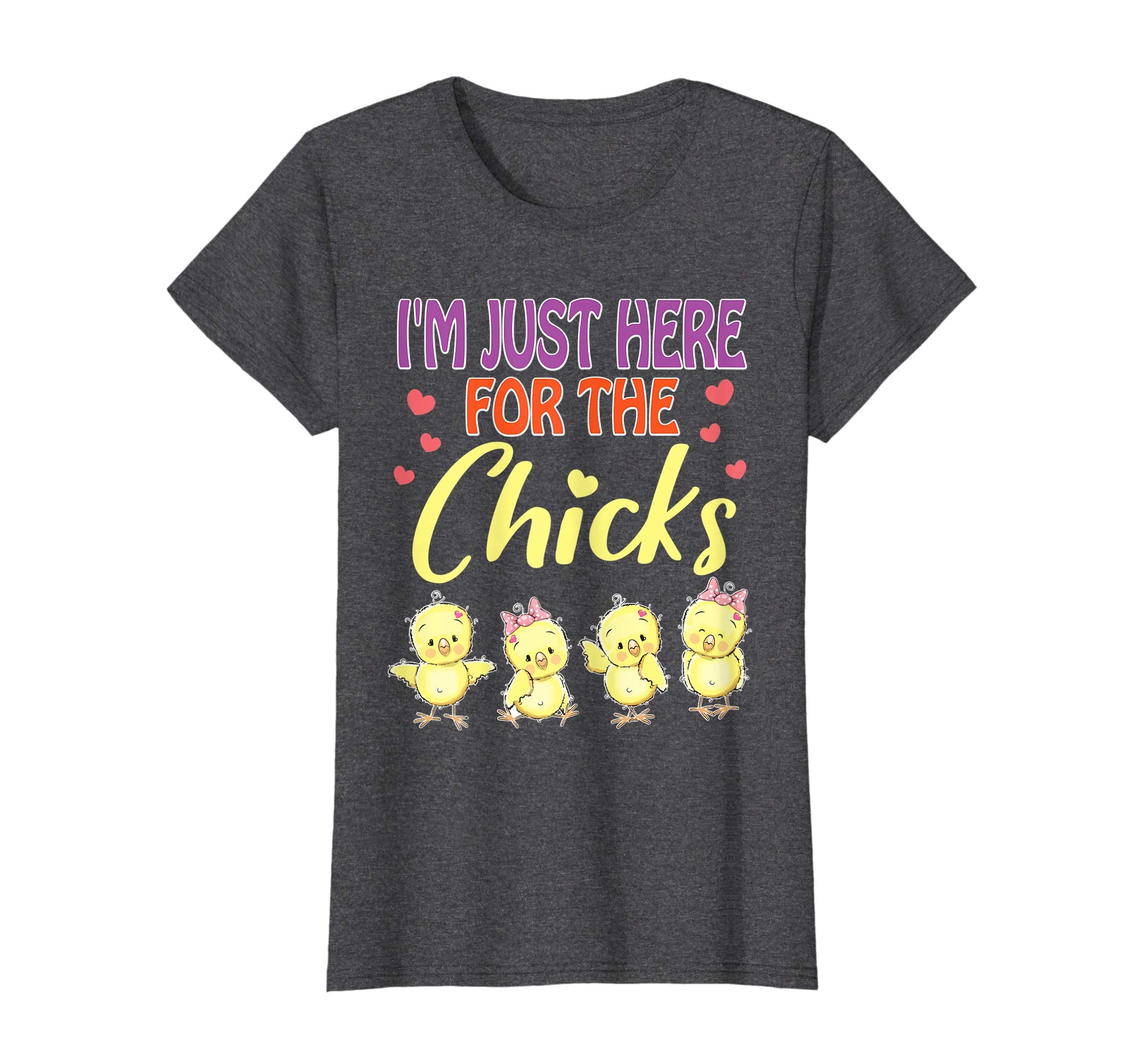 I'm Just Here For The Chicks Heart Happy Easter Day Shirt