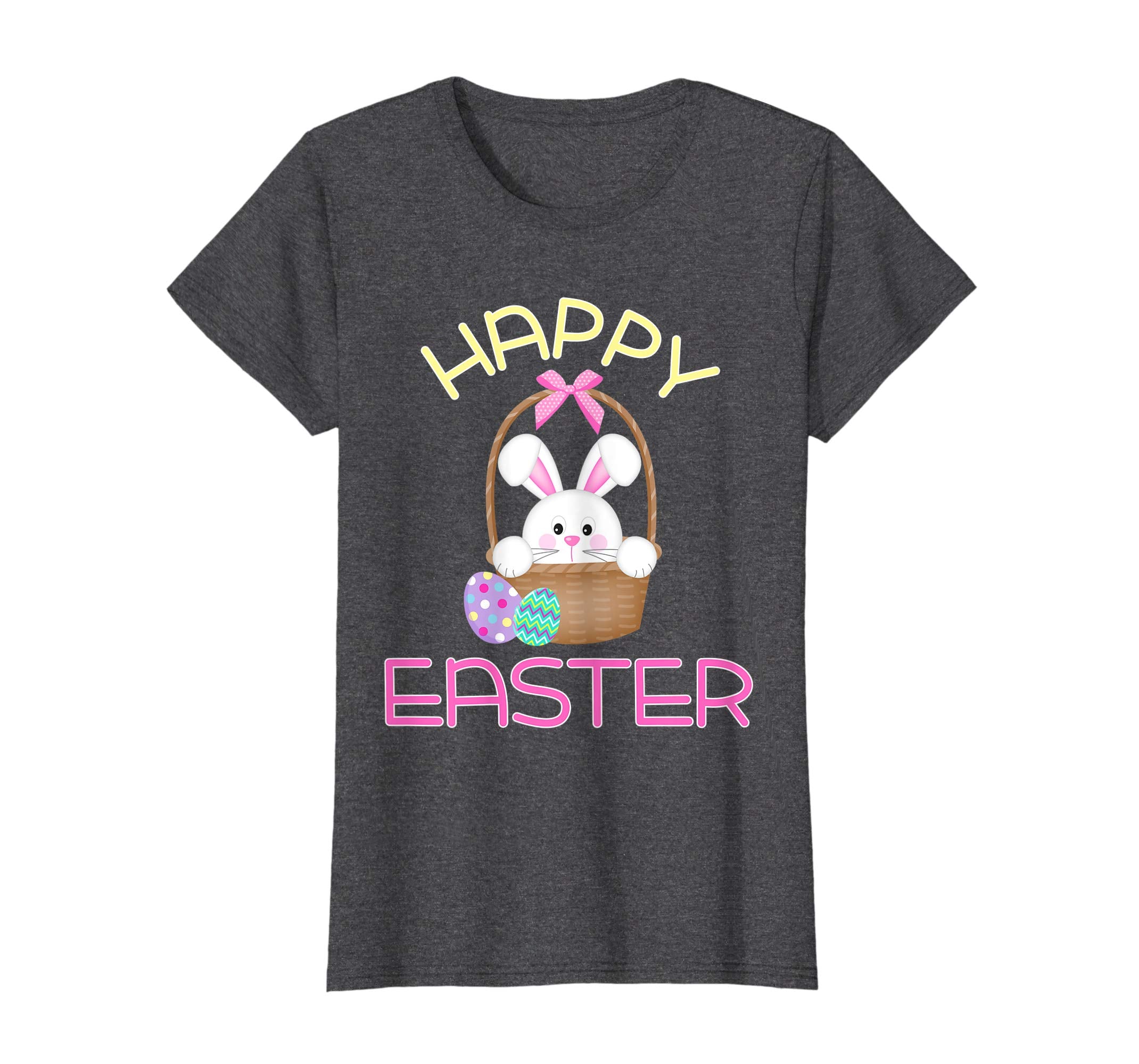 Happy Easter Shirt Bunny in Basket &amp; Eggs Easter Gift