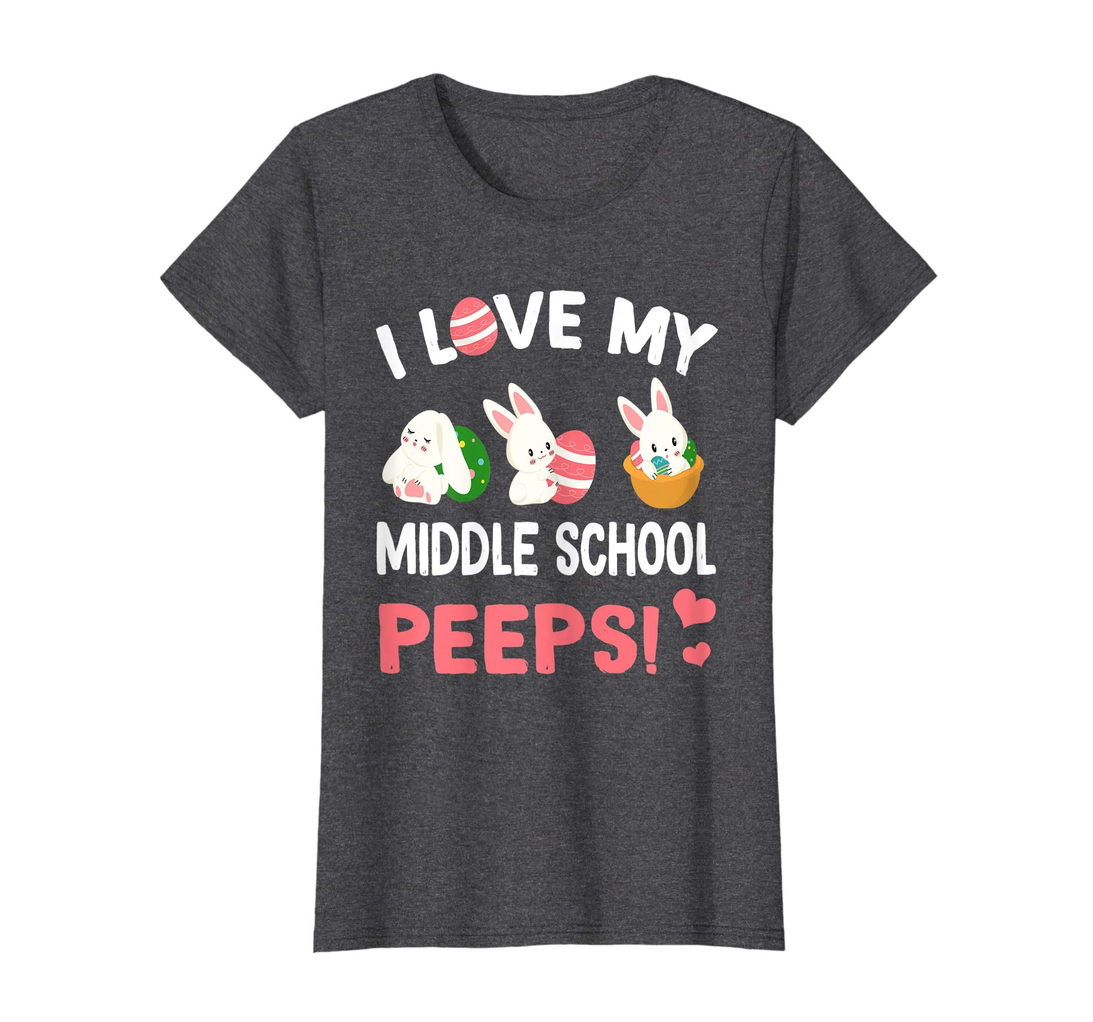 I Love My Middle School Peeps Bunnies Easter Teacher TShirt