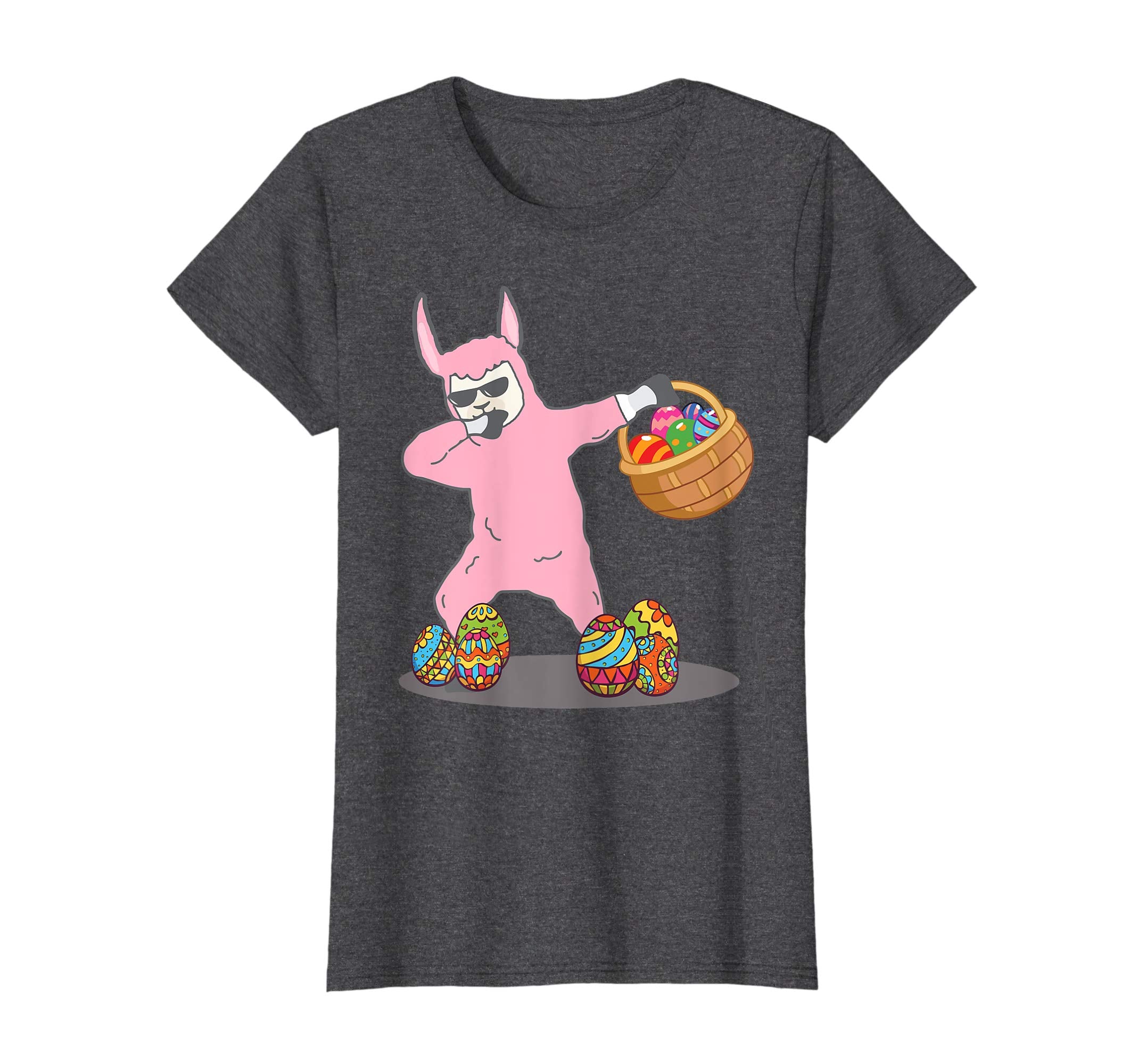 Cute Dabbing Llama Easter Bunny Egg Basket T-Shirt Gifts