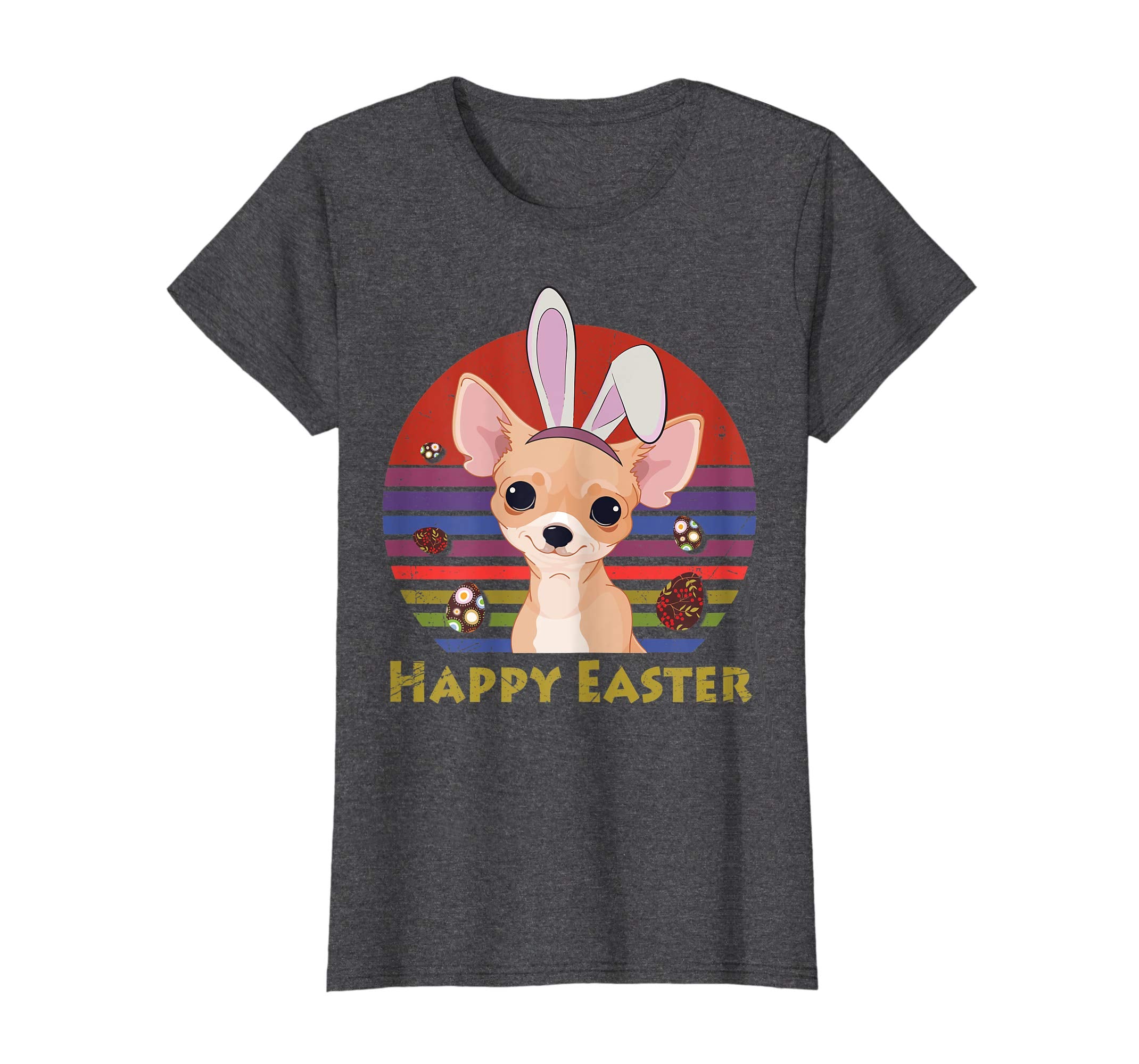 Chihuahua With Bunny Headband Happy Easter Tshirt Gifts