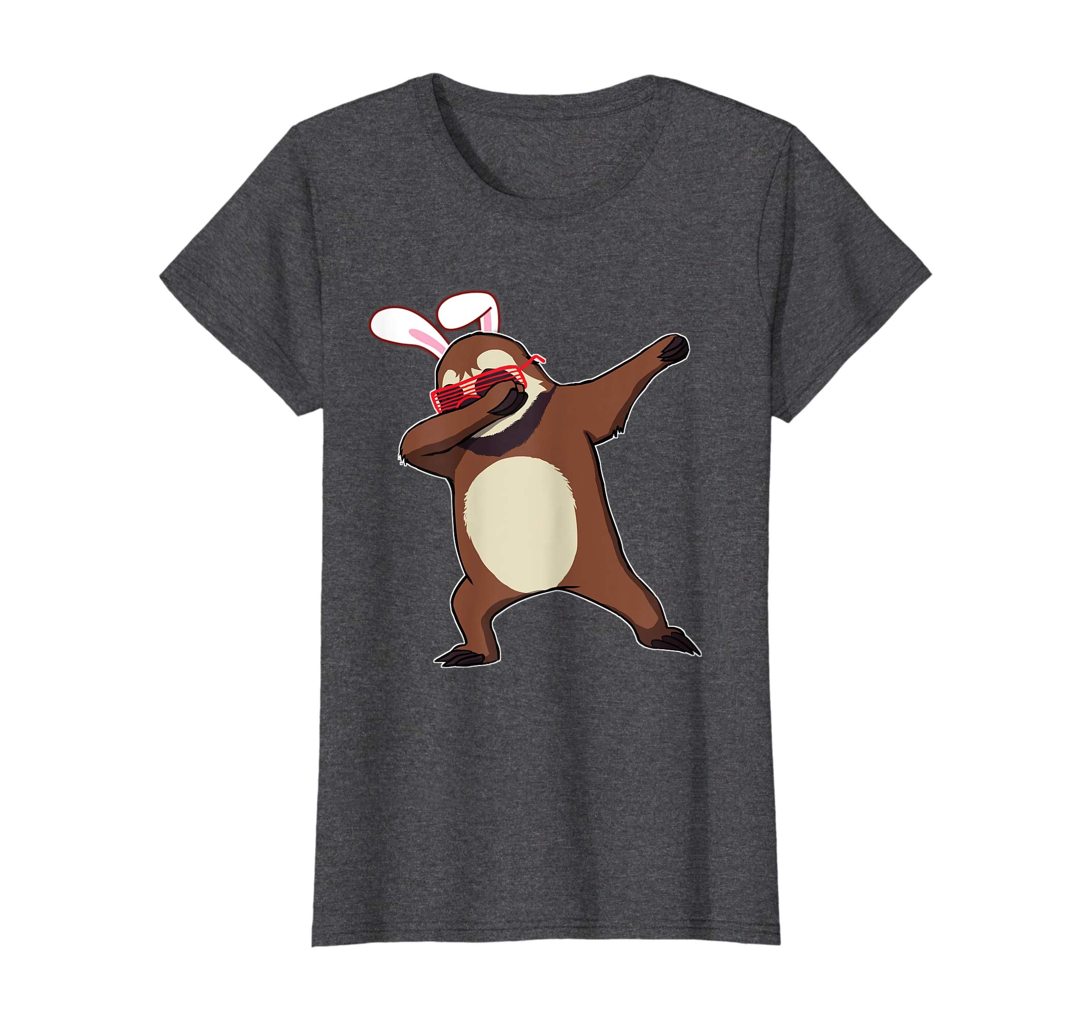Easter Bunny Dabbing Sloth Tshirt Rabbit Ears Animal Gift
