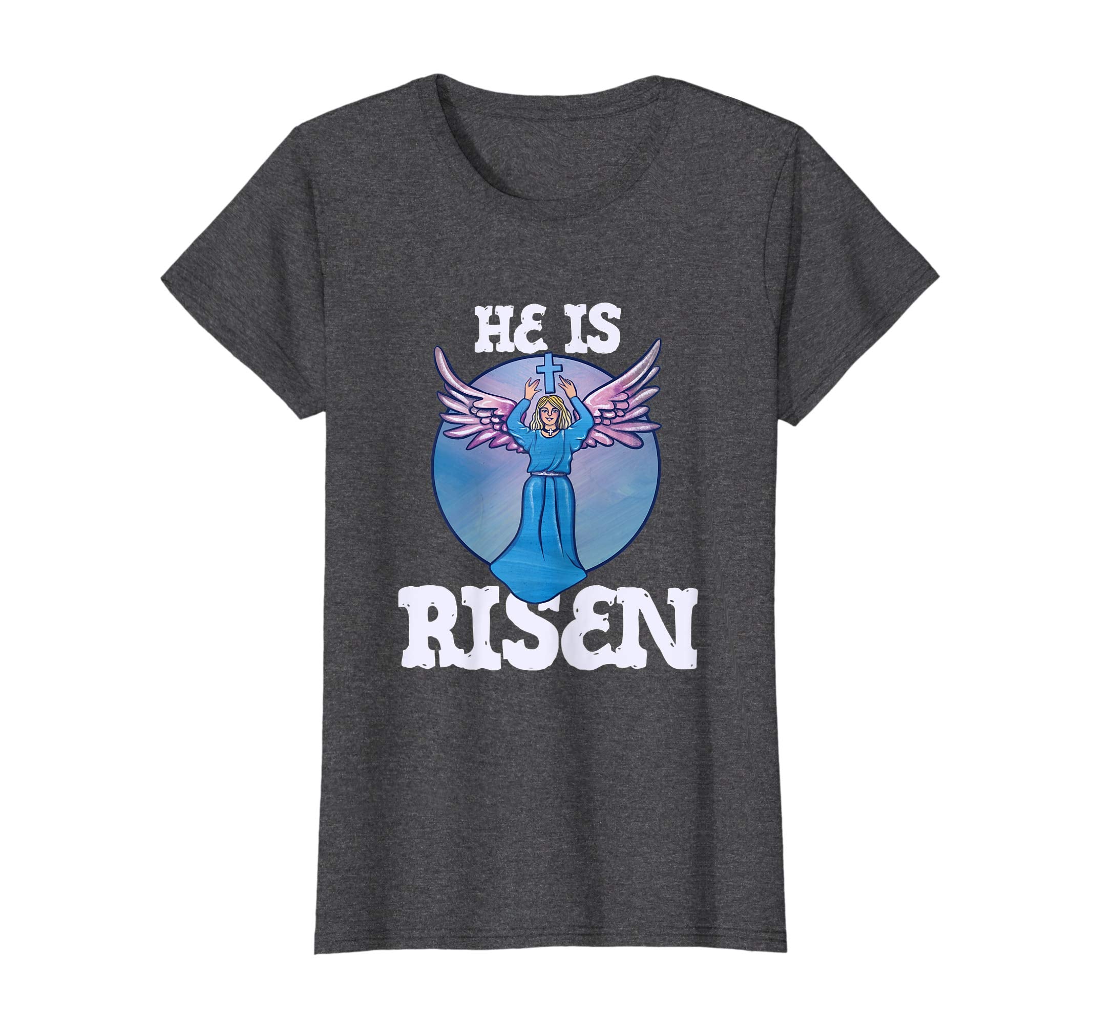 He is Risen t-shirt Christian Easter Sunday Angel Artwork