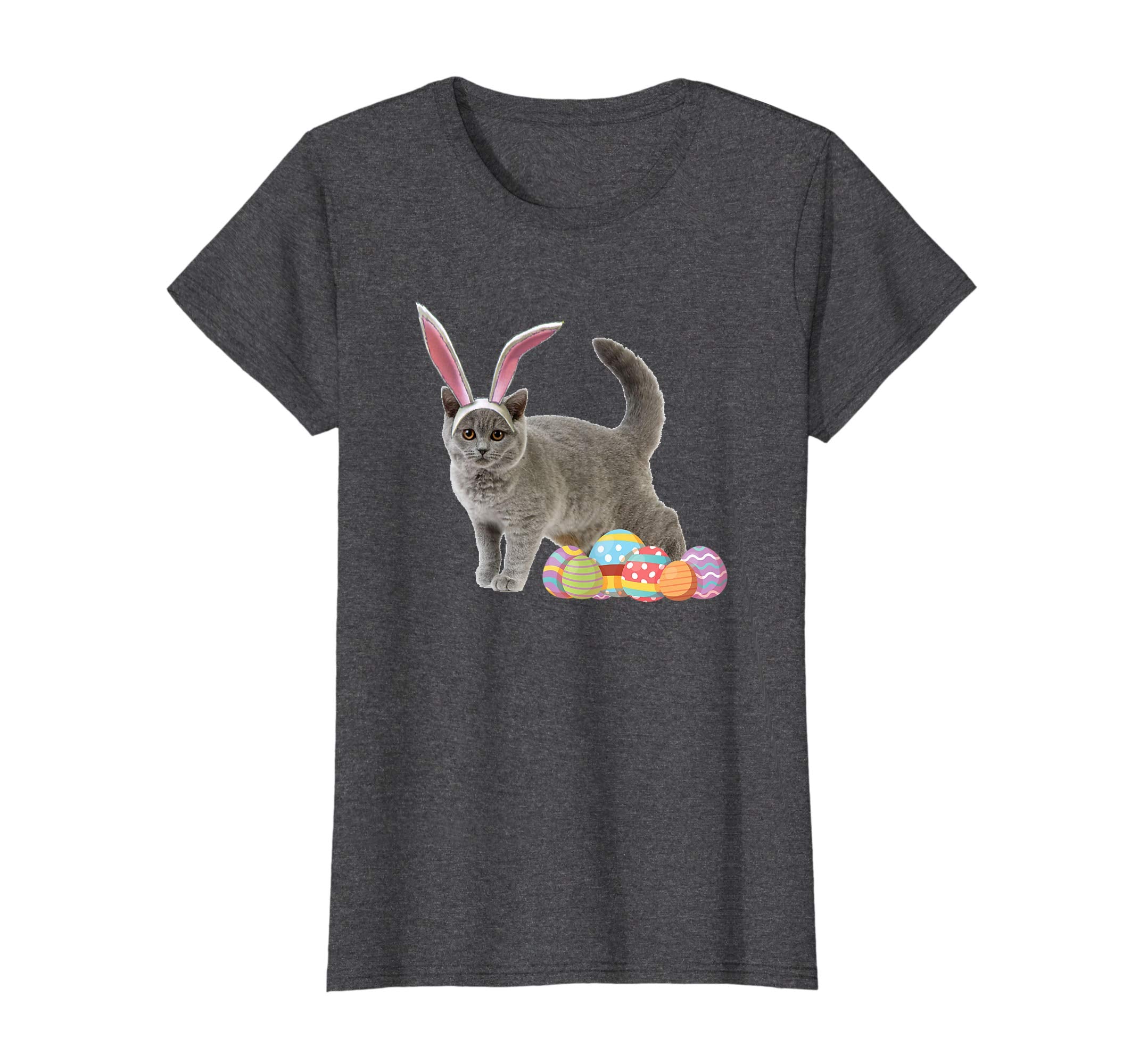 Easter Cat Shirt Russian Blue Funny Bunny Ears &amp; Eggs Gift