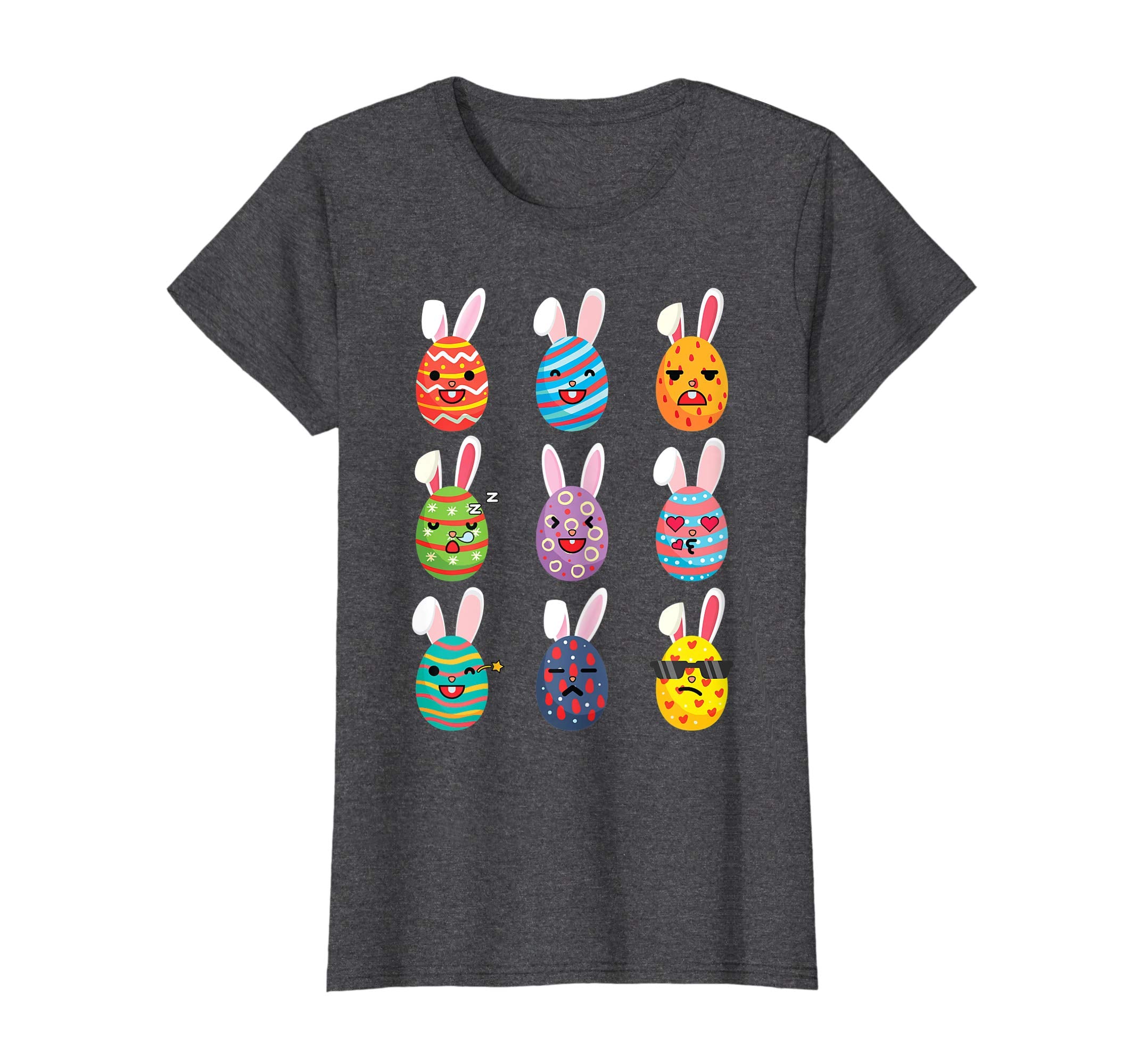 Nine Easter Eggs Bunny Emotion Face Happy Easter Day Shirt