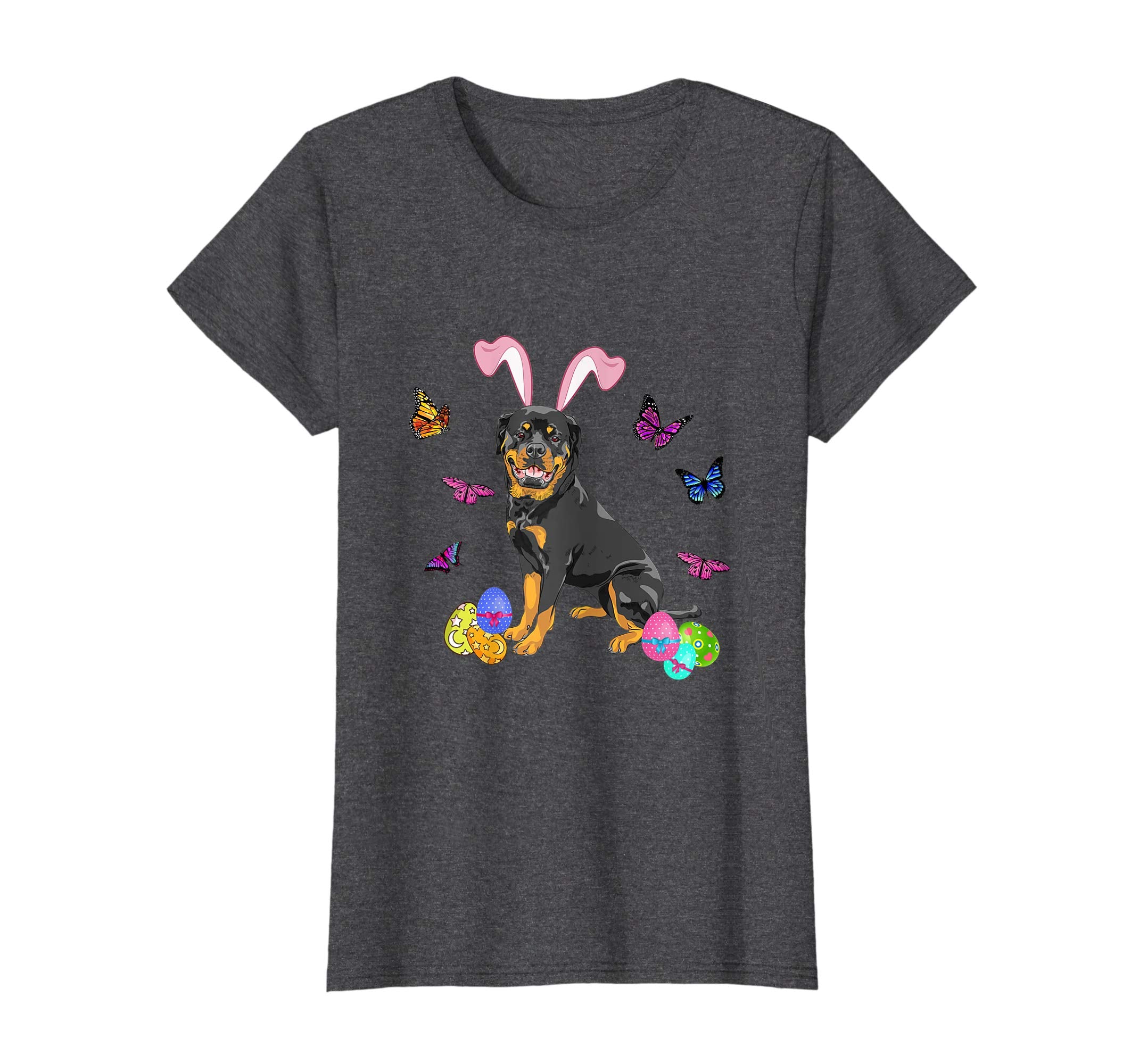 Rottweiler Bunny Rabbit Happy Easter Day T-Shirt