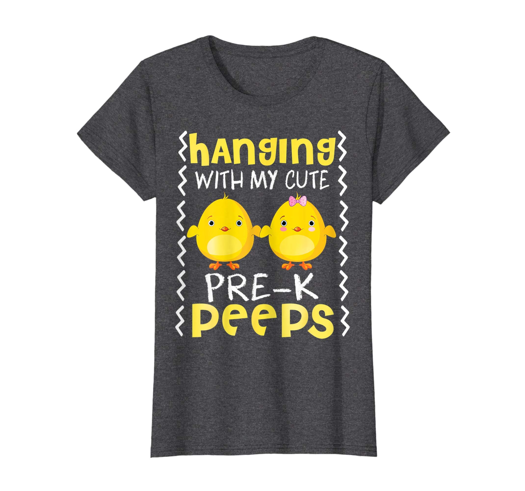 Hanging With My Cute Prek Peeps Teacher Easter Day Shirt