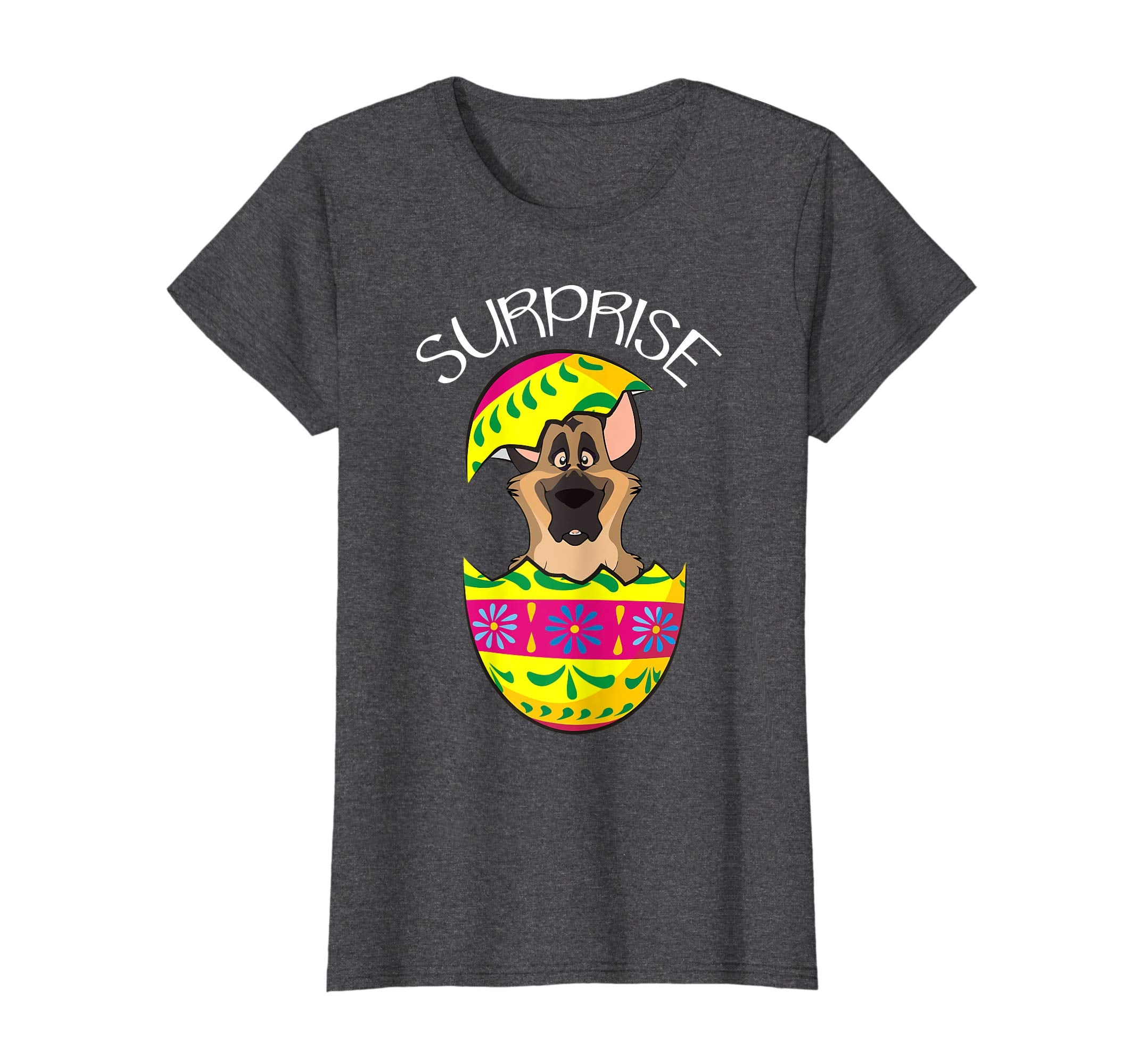 Funny Cute Puppy Malinois Hatches Easter Egg Easter T-Shirt