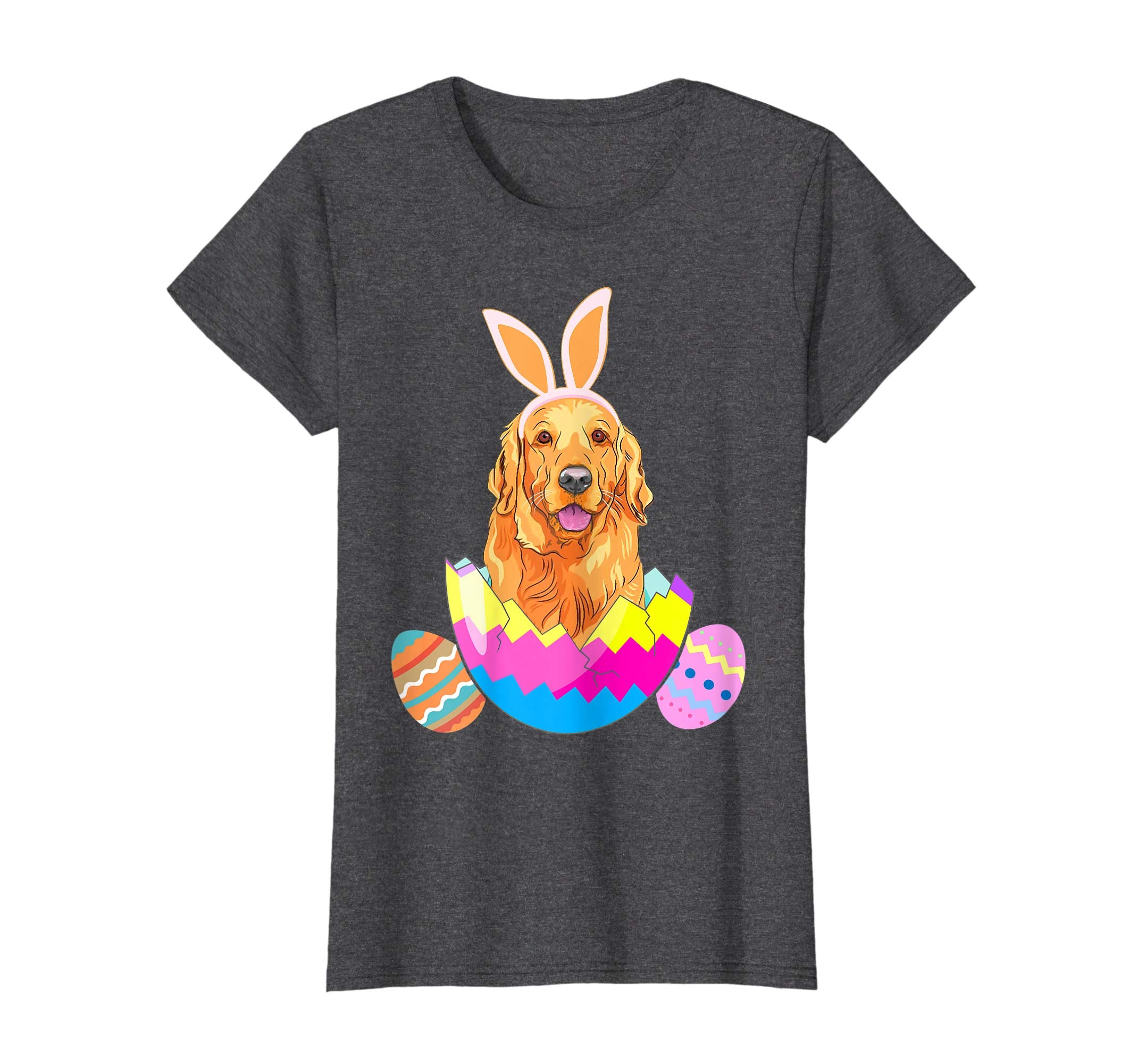 Golden Retriever Wearing Easter Bunny Ears Funny Dog T Shirt