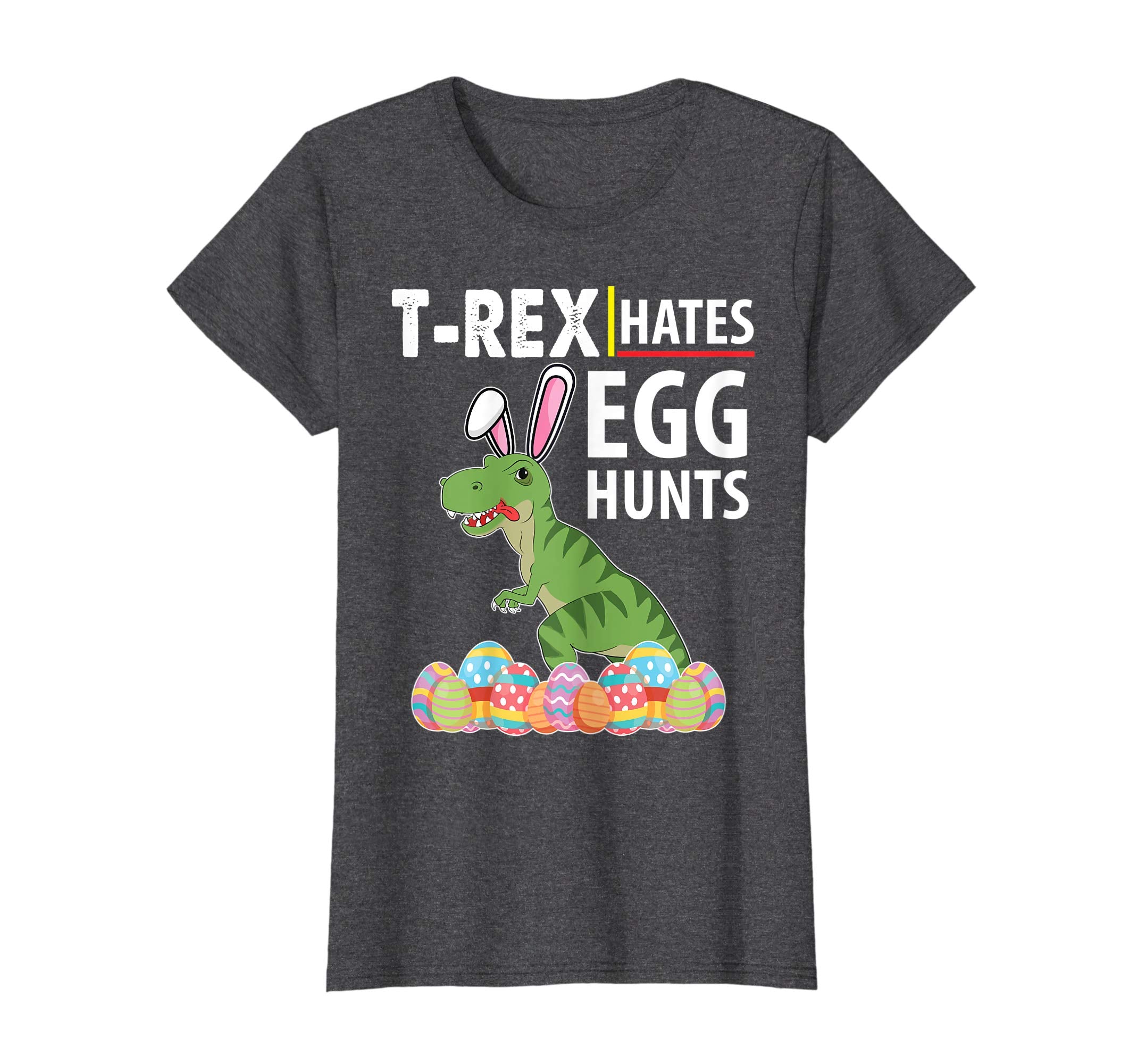 Bunny Dinosaur T-rex Hates Egg Hunts Happy Easter Day Shirt