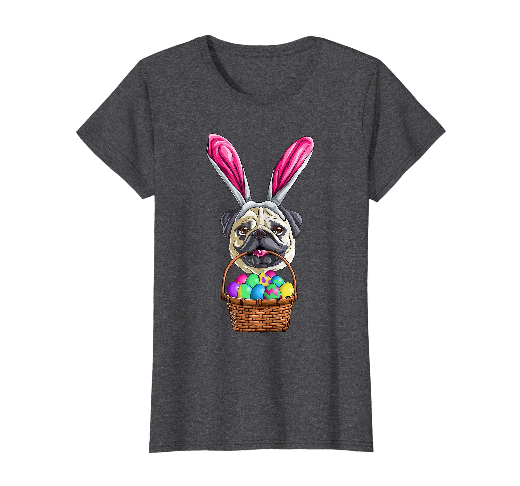 Easter Pug T Shirt Men Women Kids Bunny Basket Eggs Gift