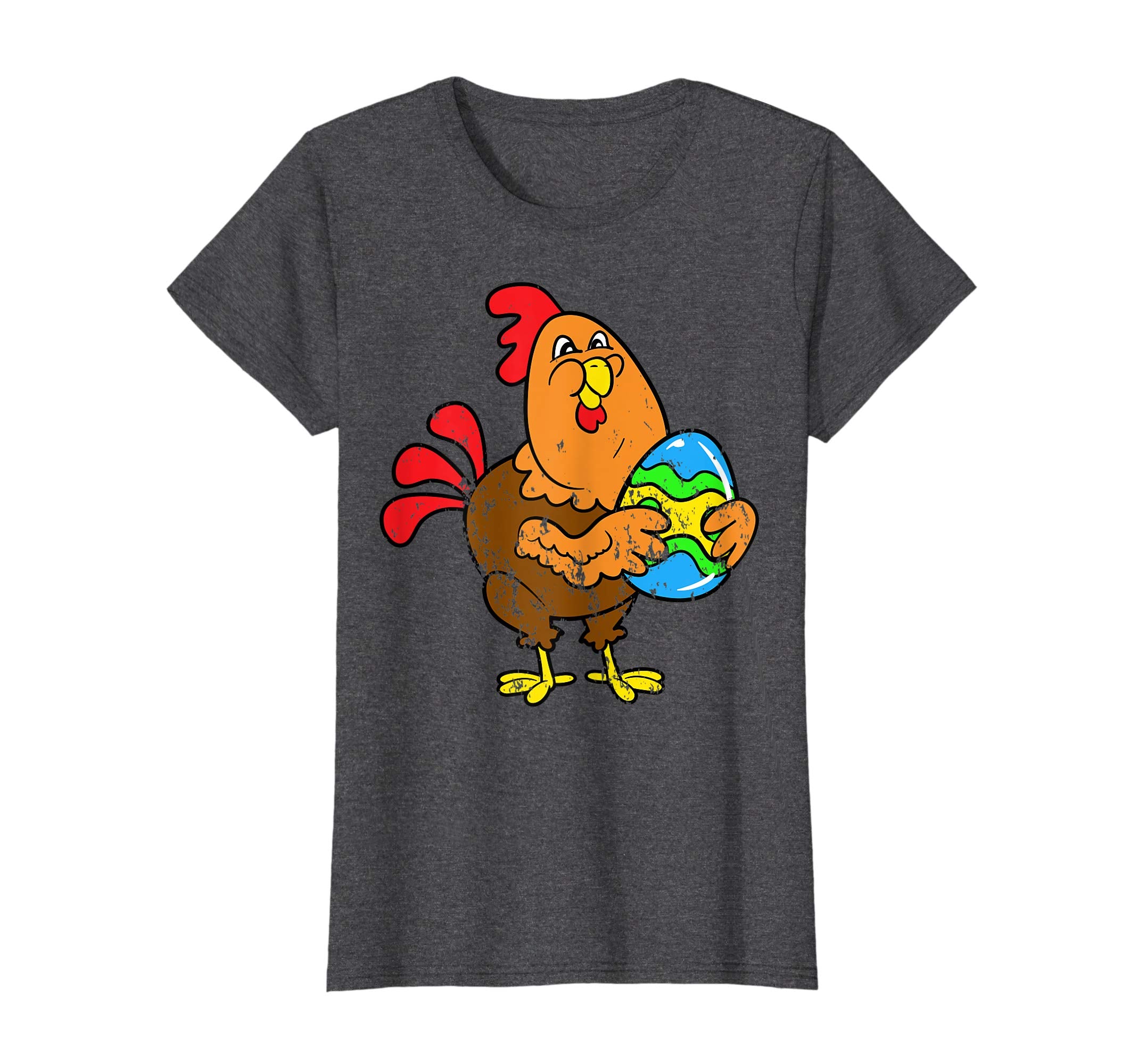 Retro Vintage Grunge Funny Cute Easter Egg Chicken T-Shirt