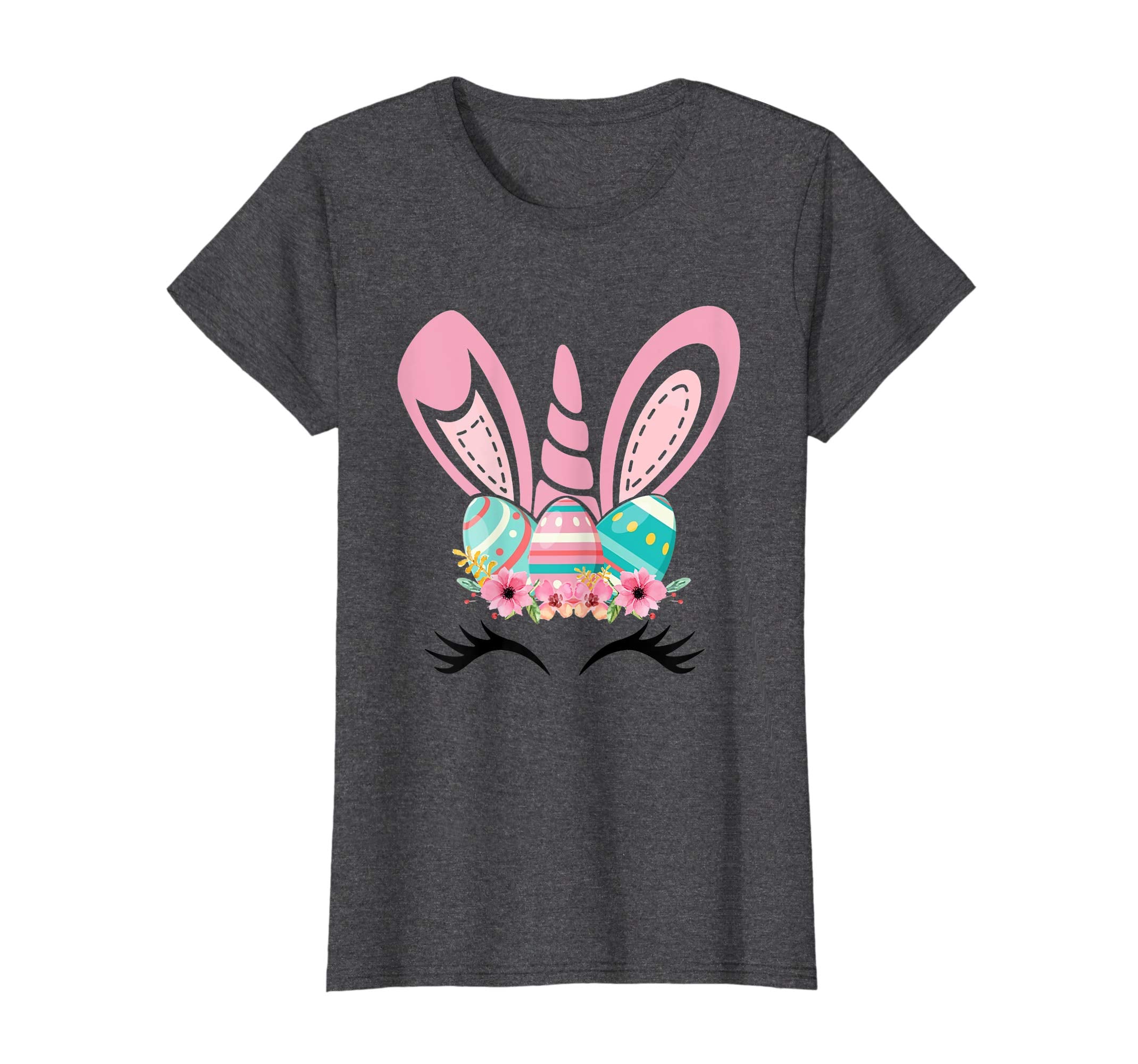 Funny Unicorn With Bunny Rabbit Ears And Egg Easter T-Shirt