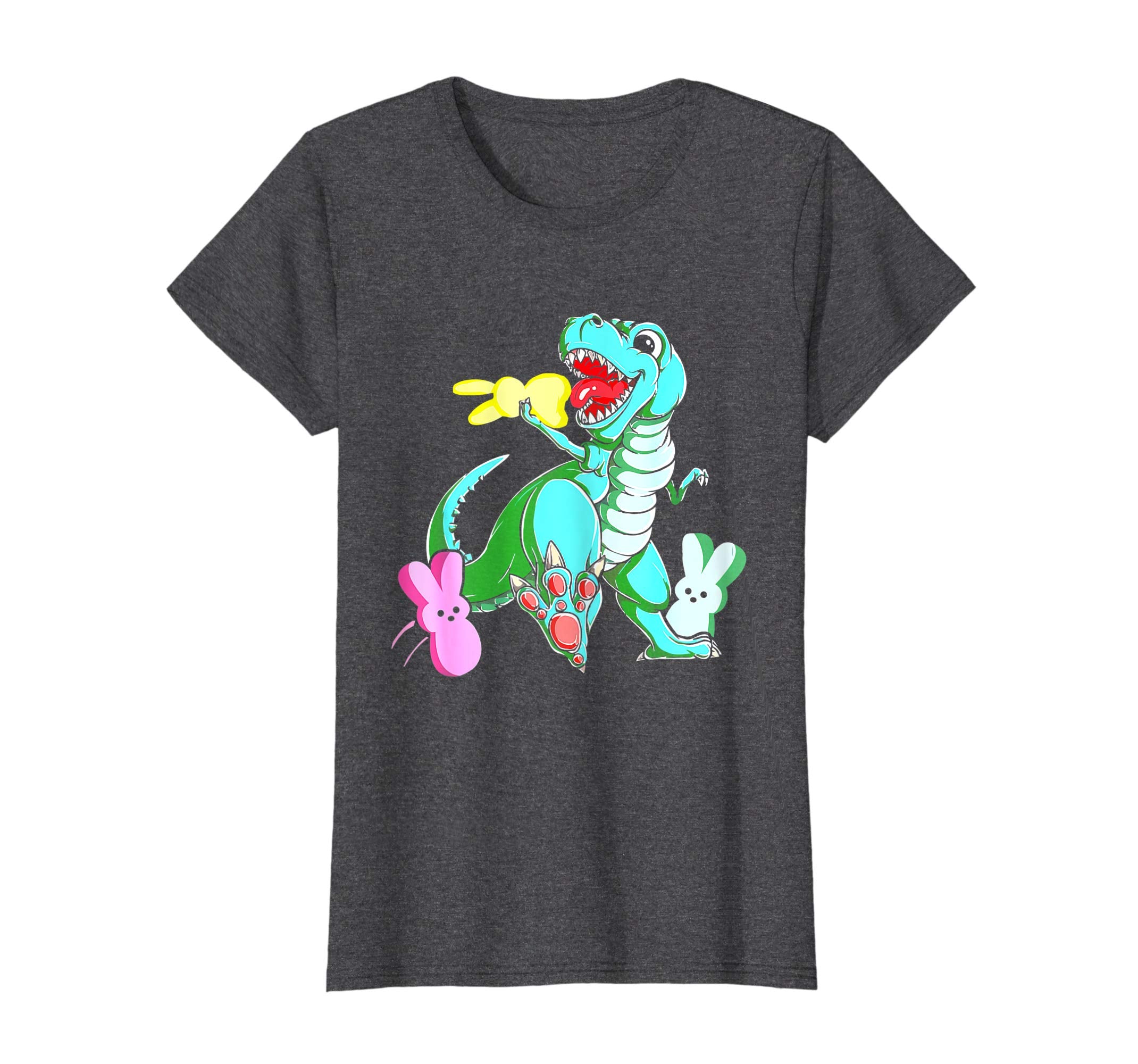Dinosaur T-rex Eat Bunny Peeps-Happy Easter Day Shirt