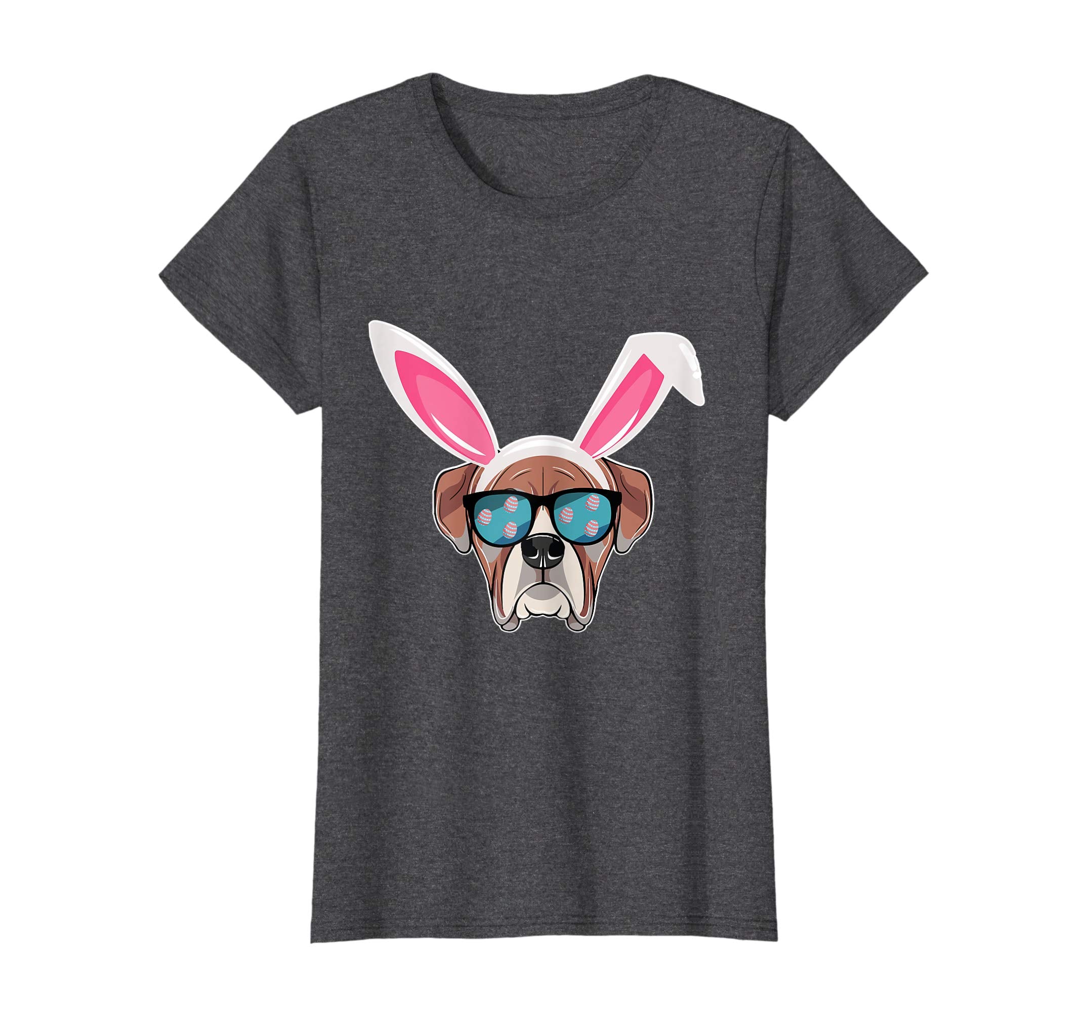 Boxer Dog Cool Sunglass Bunny Hat Happy Easter Day Shirt