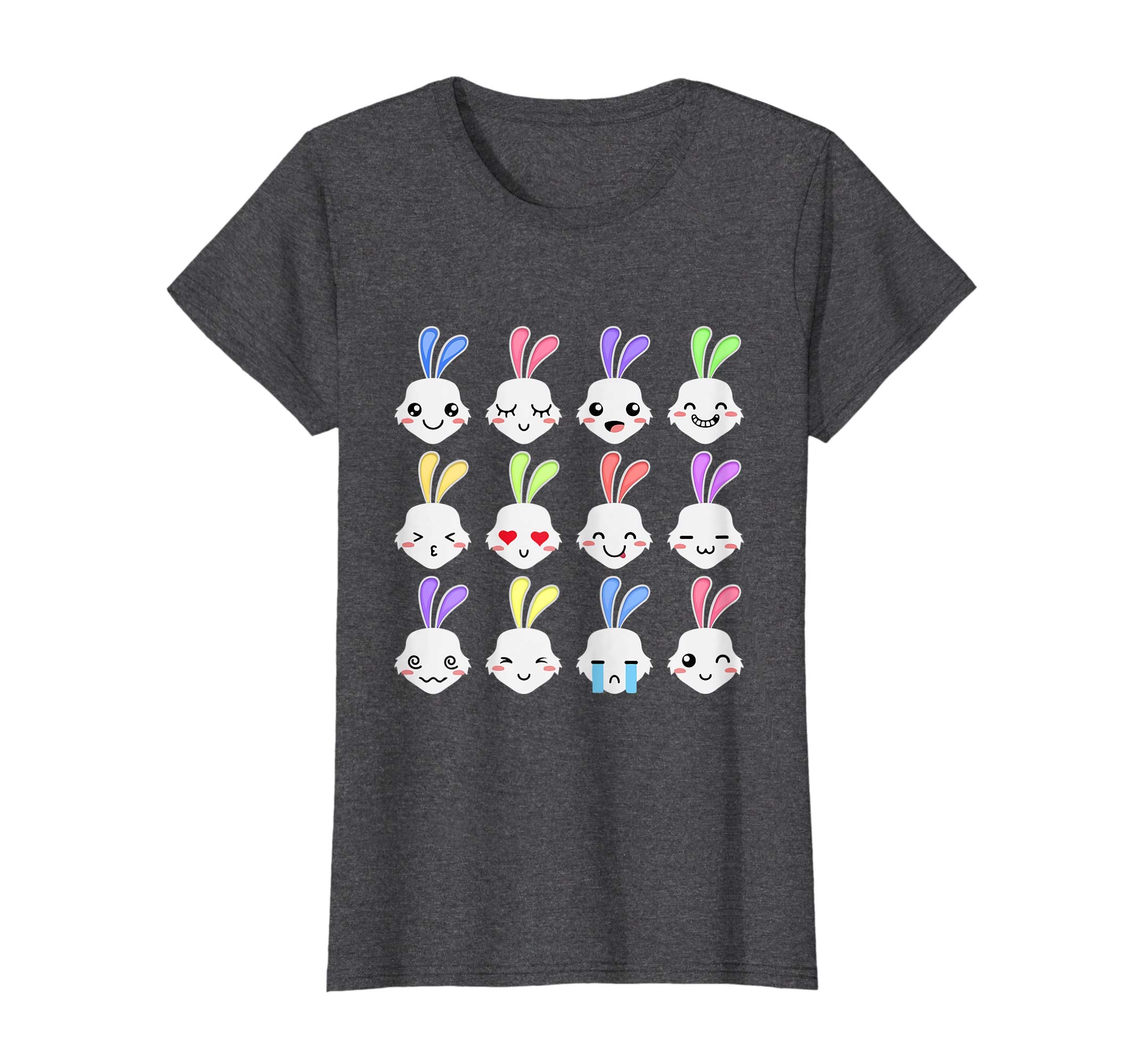 Funny Emoji Easter Bunny Faces Cute Rabbit Easter T-Shirt