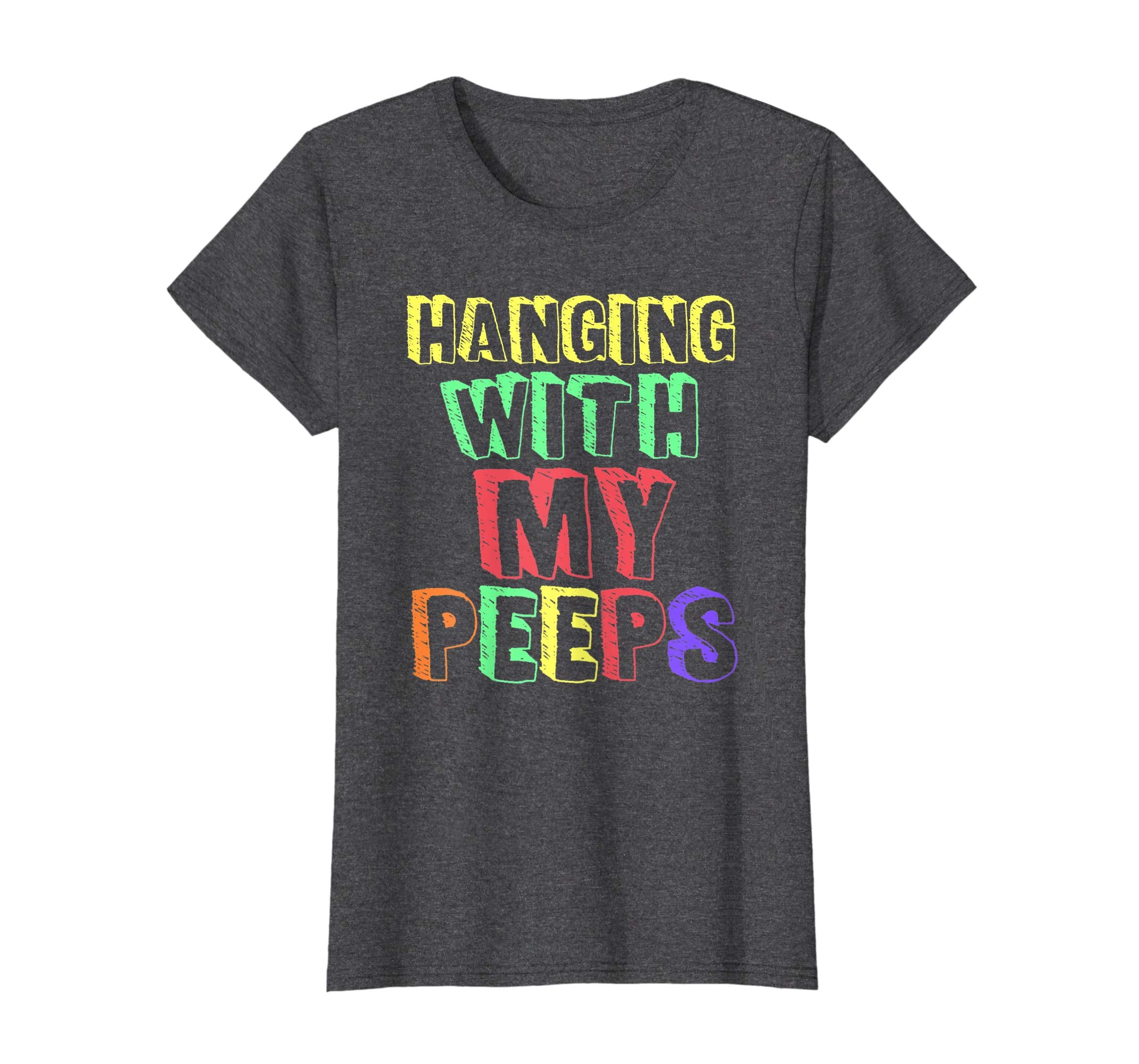 Hanging With My Peeps Cute Easter Pastel Funny Family Shirt