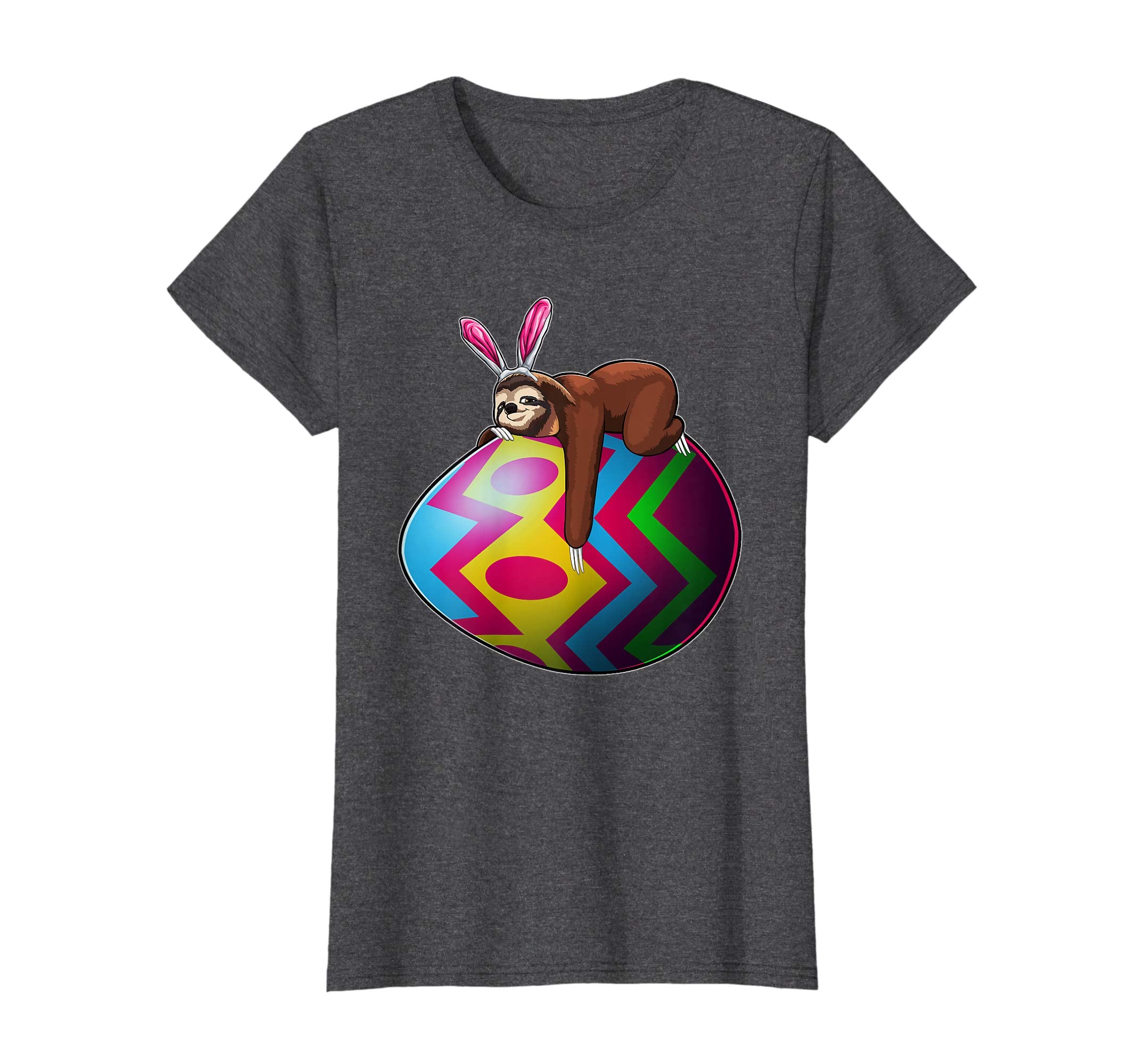 Easter Lazy Sloth T Shirt Men Women Kids Bunny Basket Eggs