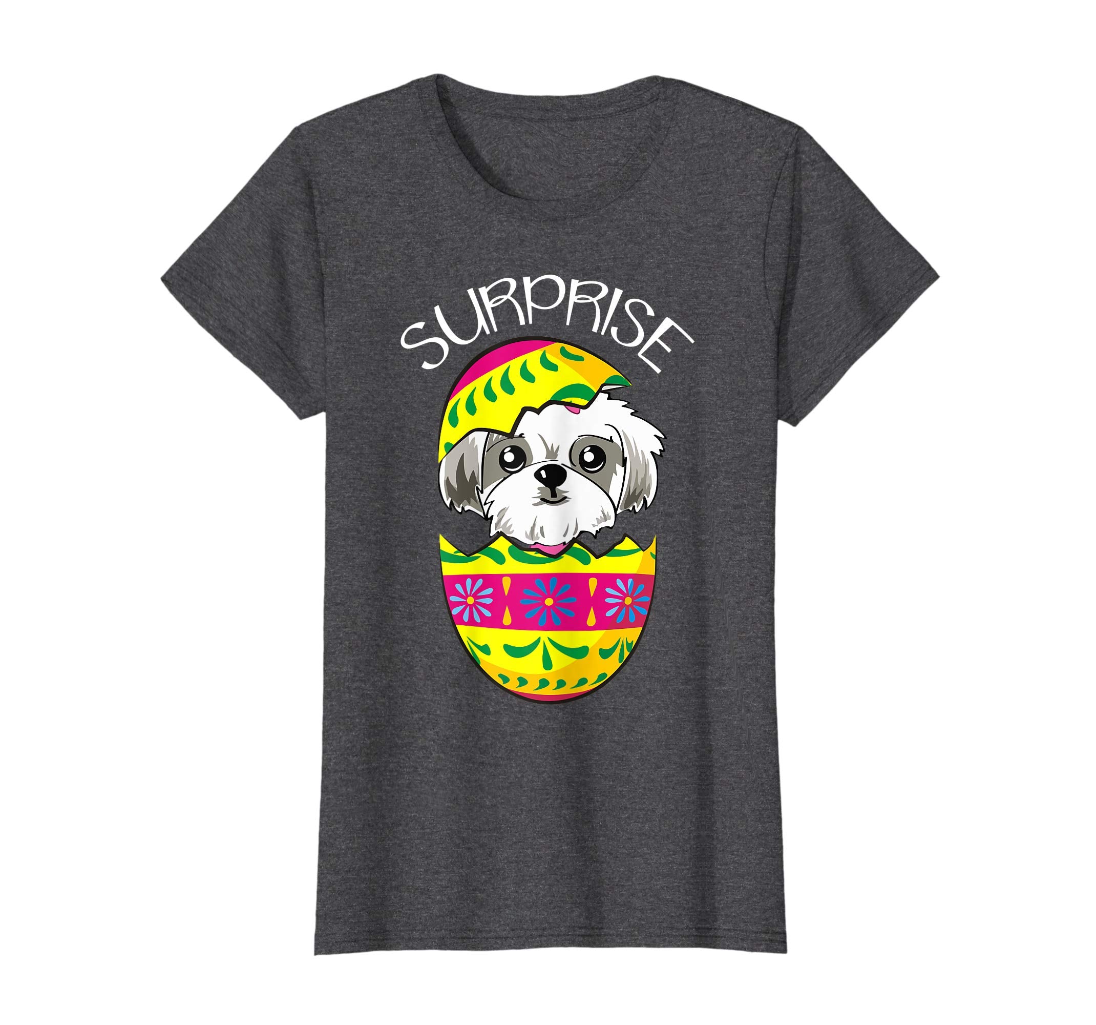 Funny Cute Puppy Shih Tzu Hatches Easter Egg Easter T-Shirt