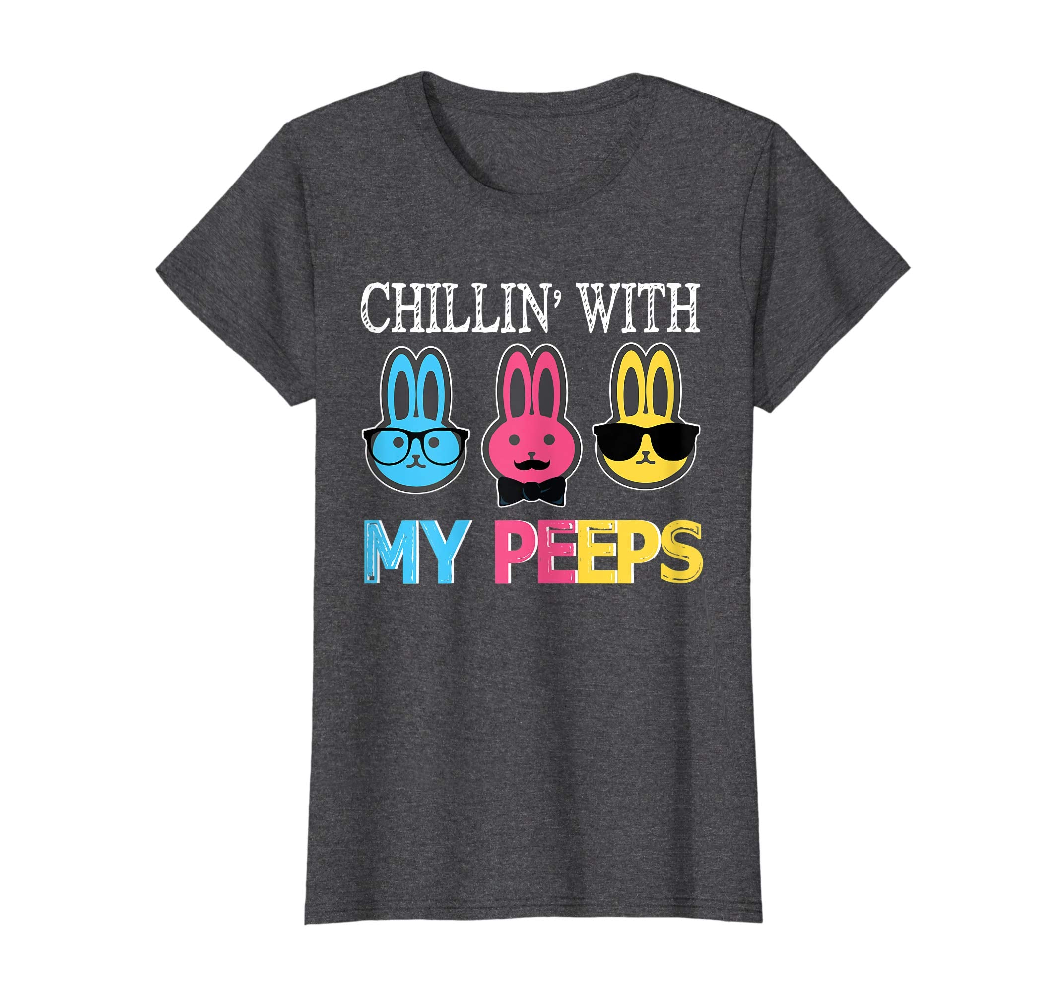 Chillin' With My Peeps Bunny Rabbits Happy Easter Day Shirt