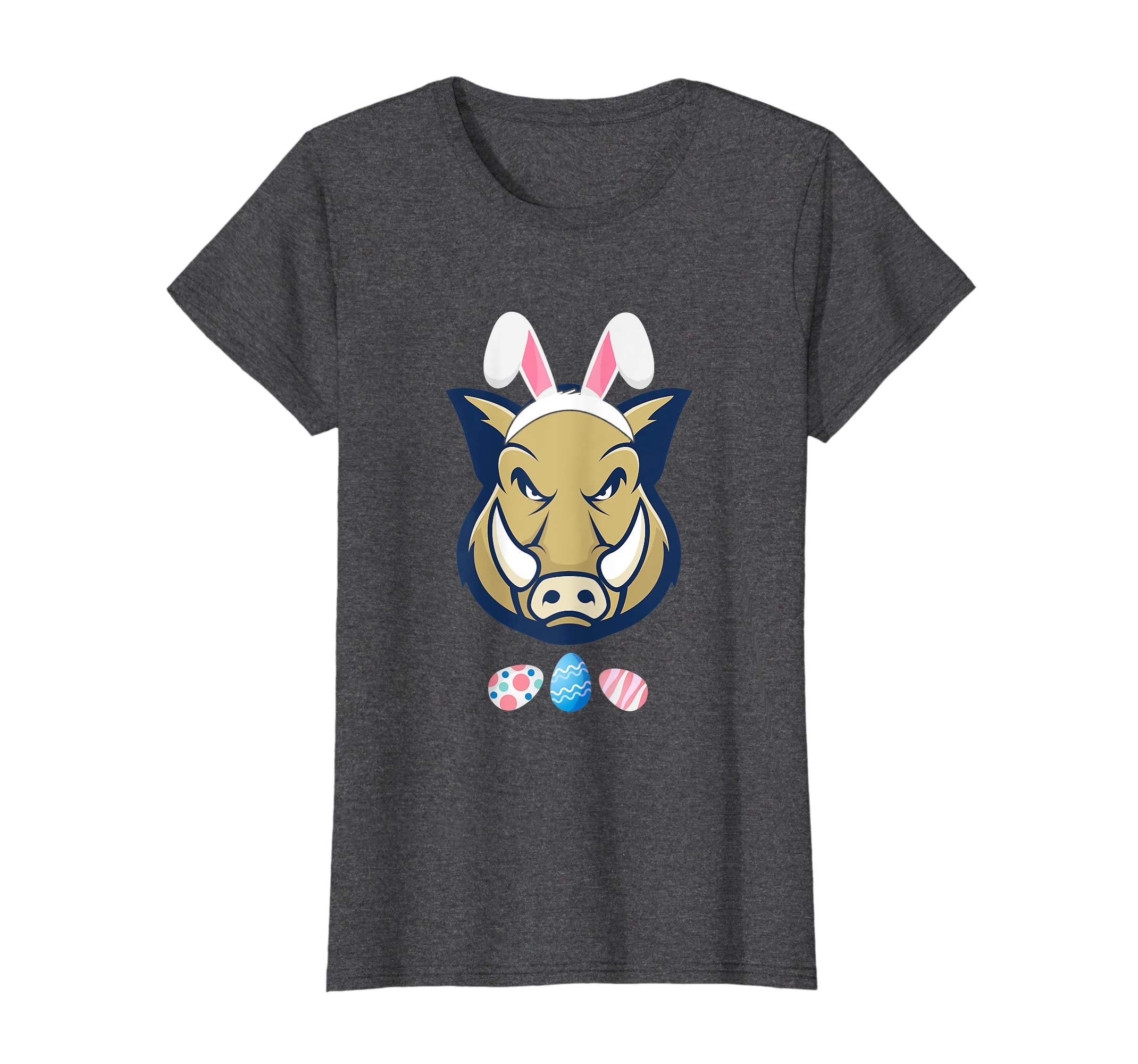 Funny Easter Boar With Bunny Ears And Eggs T Shirt