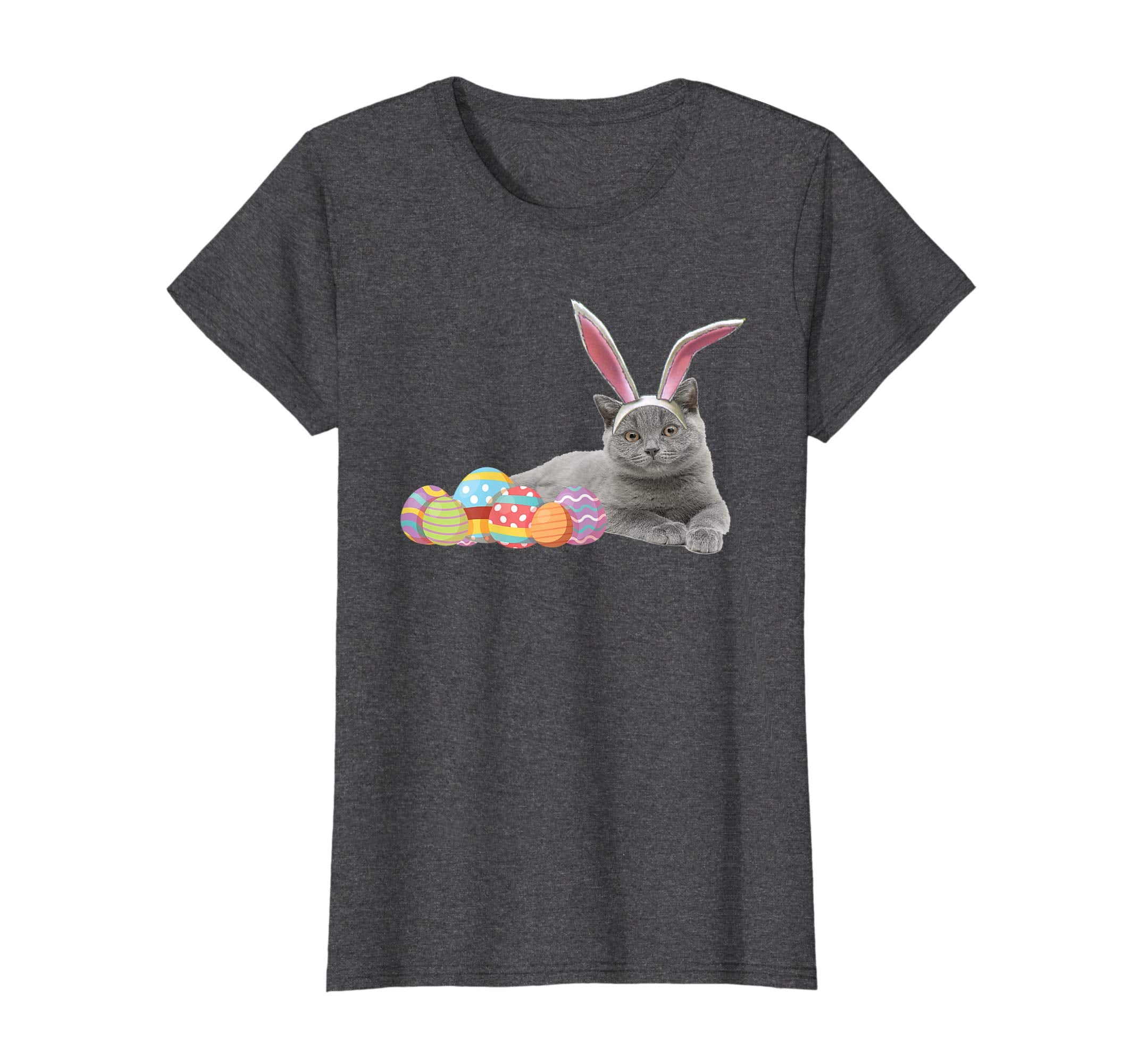 Easter Cat Shirt Russian Blue Funny Bunny Ears &amp; Eggs Gift