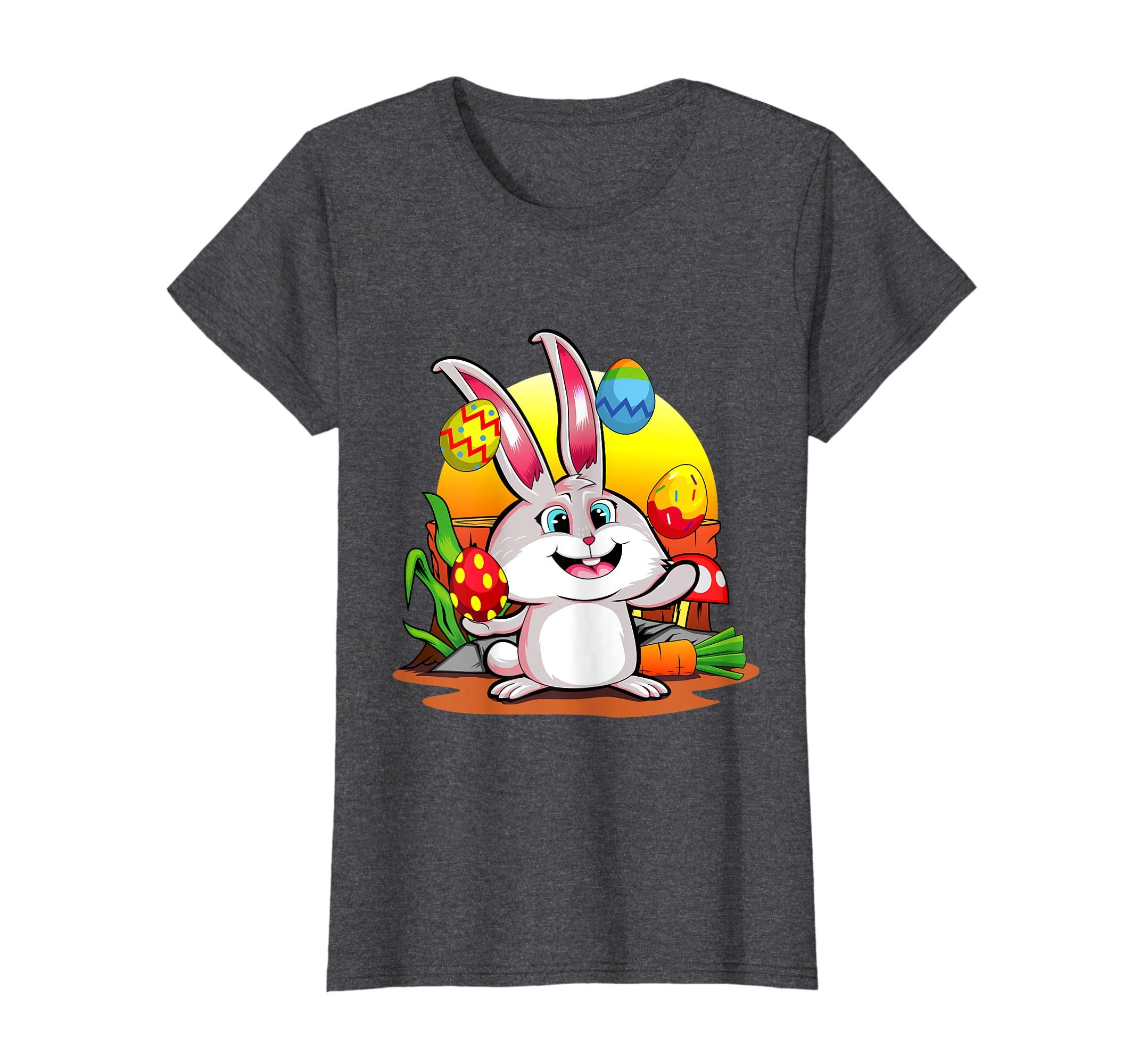 Easter Bunny T-Shirt Juggling With Colorful Easter Eggs