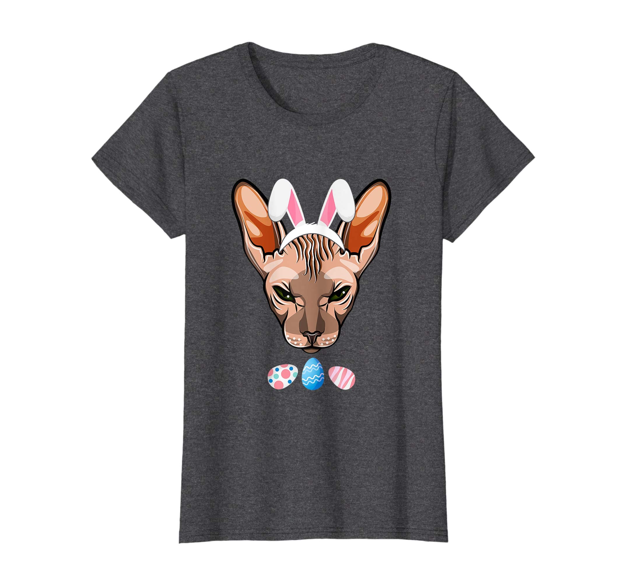 Funny Easter Sphynx Cat With Bunny Ears And Eggs T Shirt