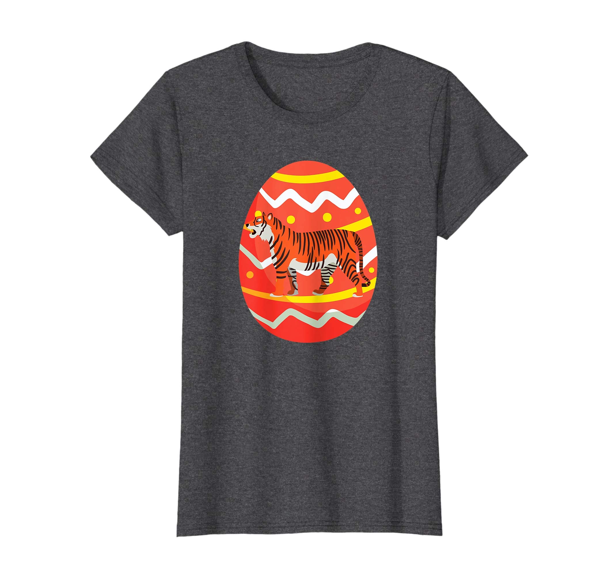 Happy Tiger Easter Bunny Egg T-Shirt for Kids Boys Girls
