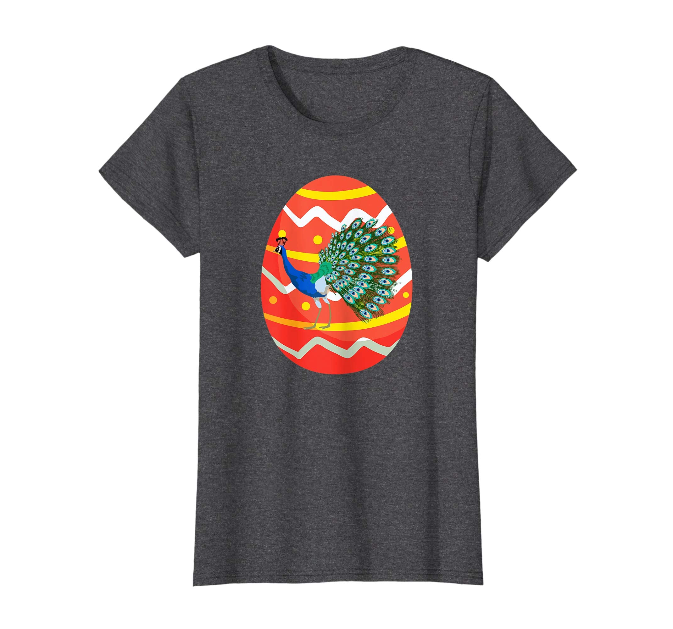 Happy Peacock Easter Egg Bunny T-Shirt for Kids Boys Girls
