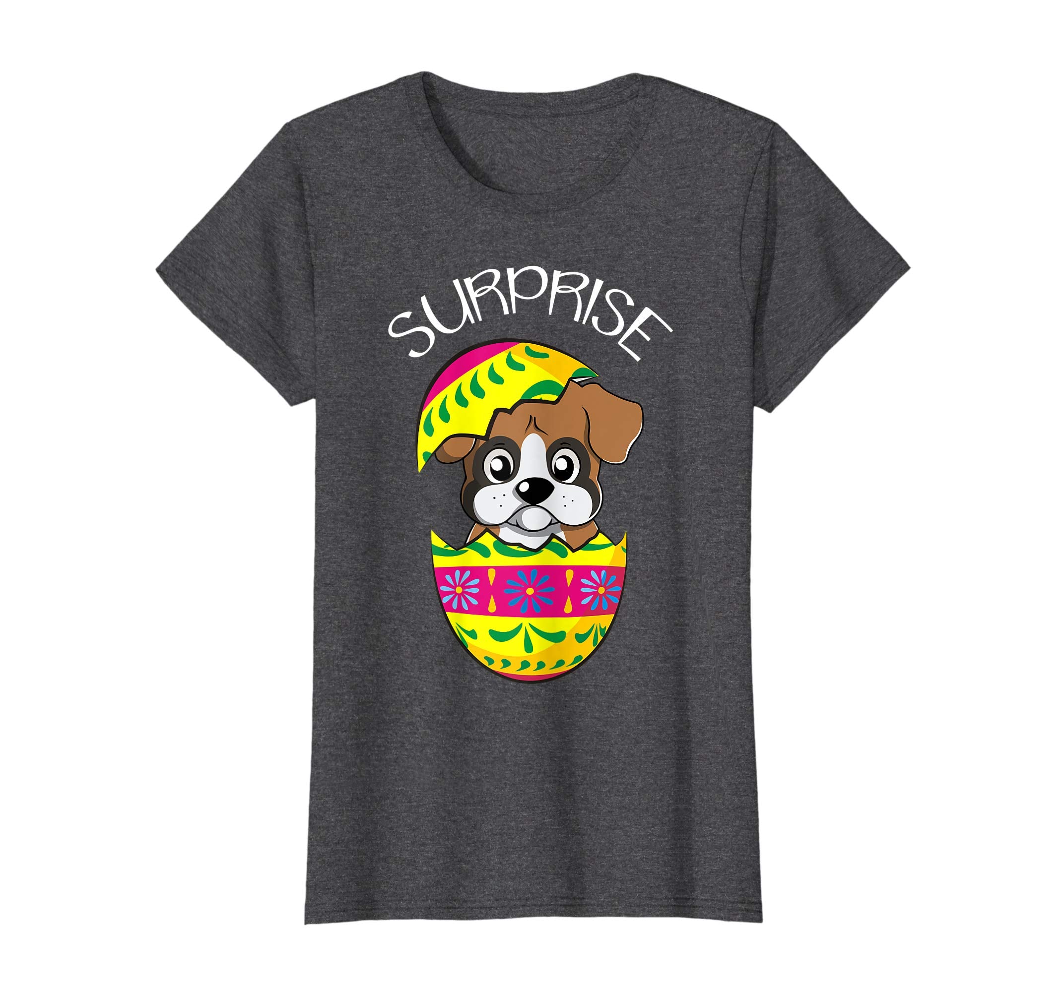 Funny Cute Puppy Boxer Hatches Easter Egg Easter T-Shirt