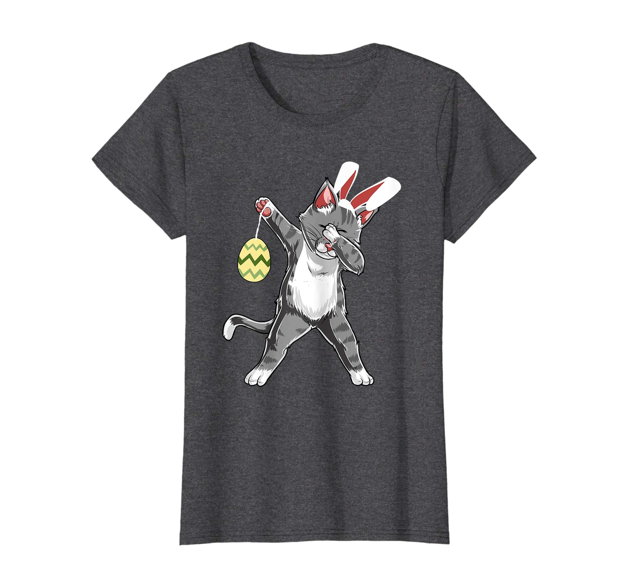 Happy Easter Shirt Dabbing Cat Bunny Easter