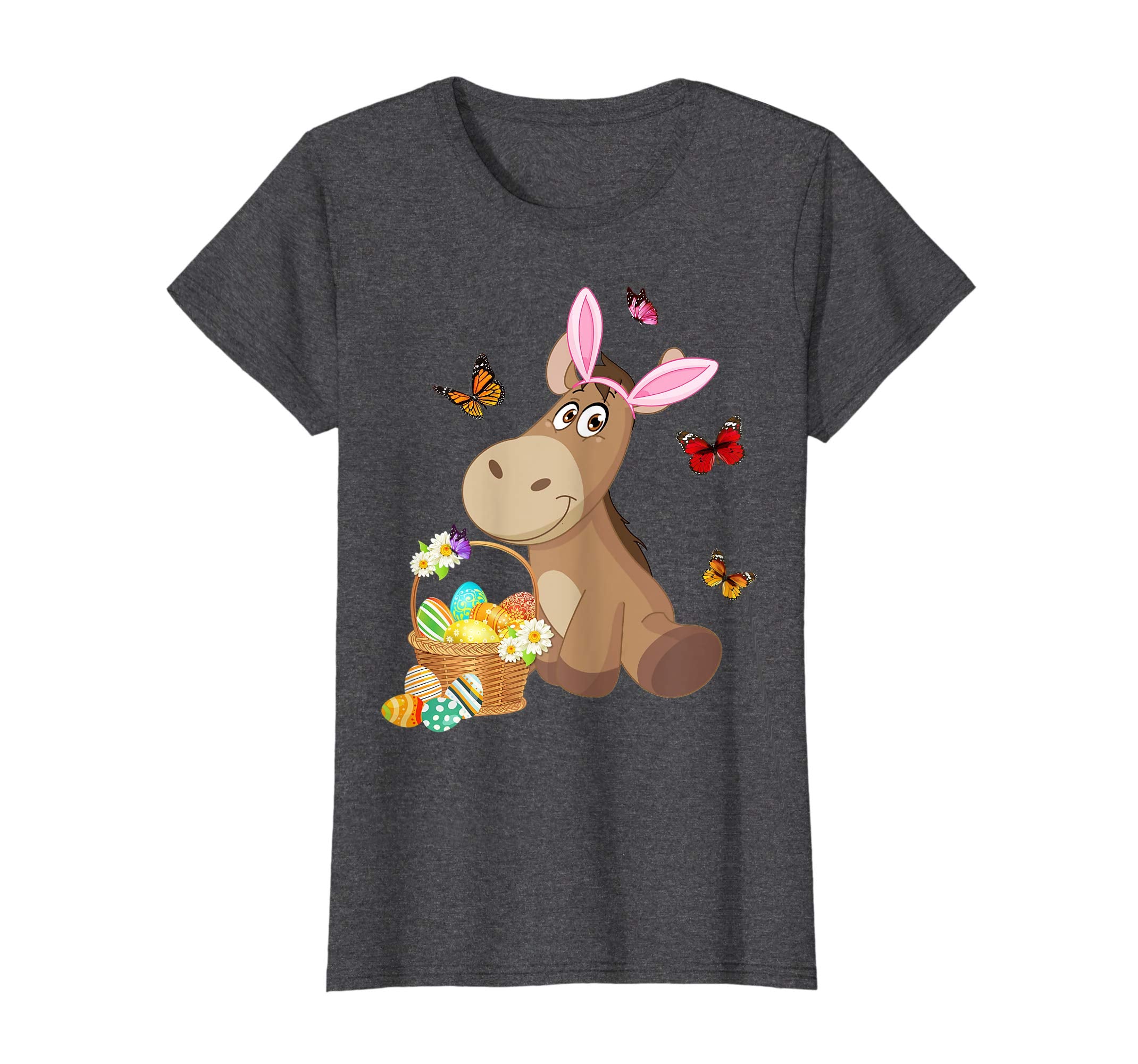 Donkey Bunny Hat Rabbit Easter Eggs Shirt Happy Ea