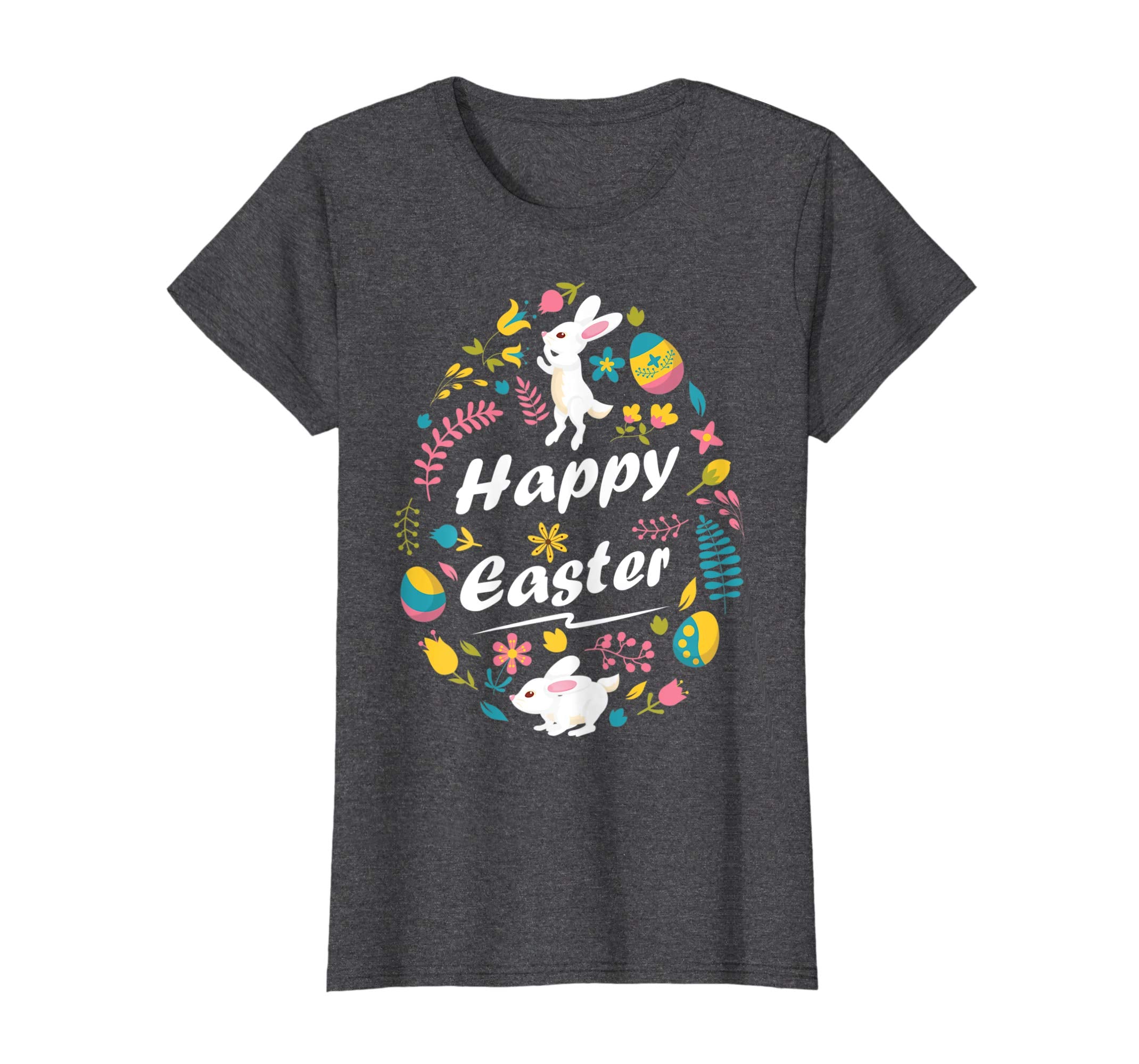 Flower Bunny Playing With Easter Eggs Shirt Happy Easter Da