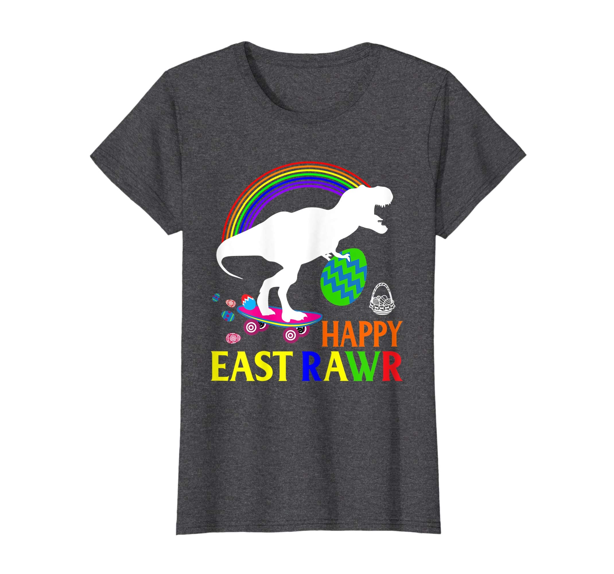 Happy East Rawr T Shirt T Rex Dinosaur Easter Bunny Egg Kids