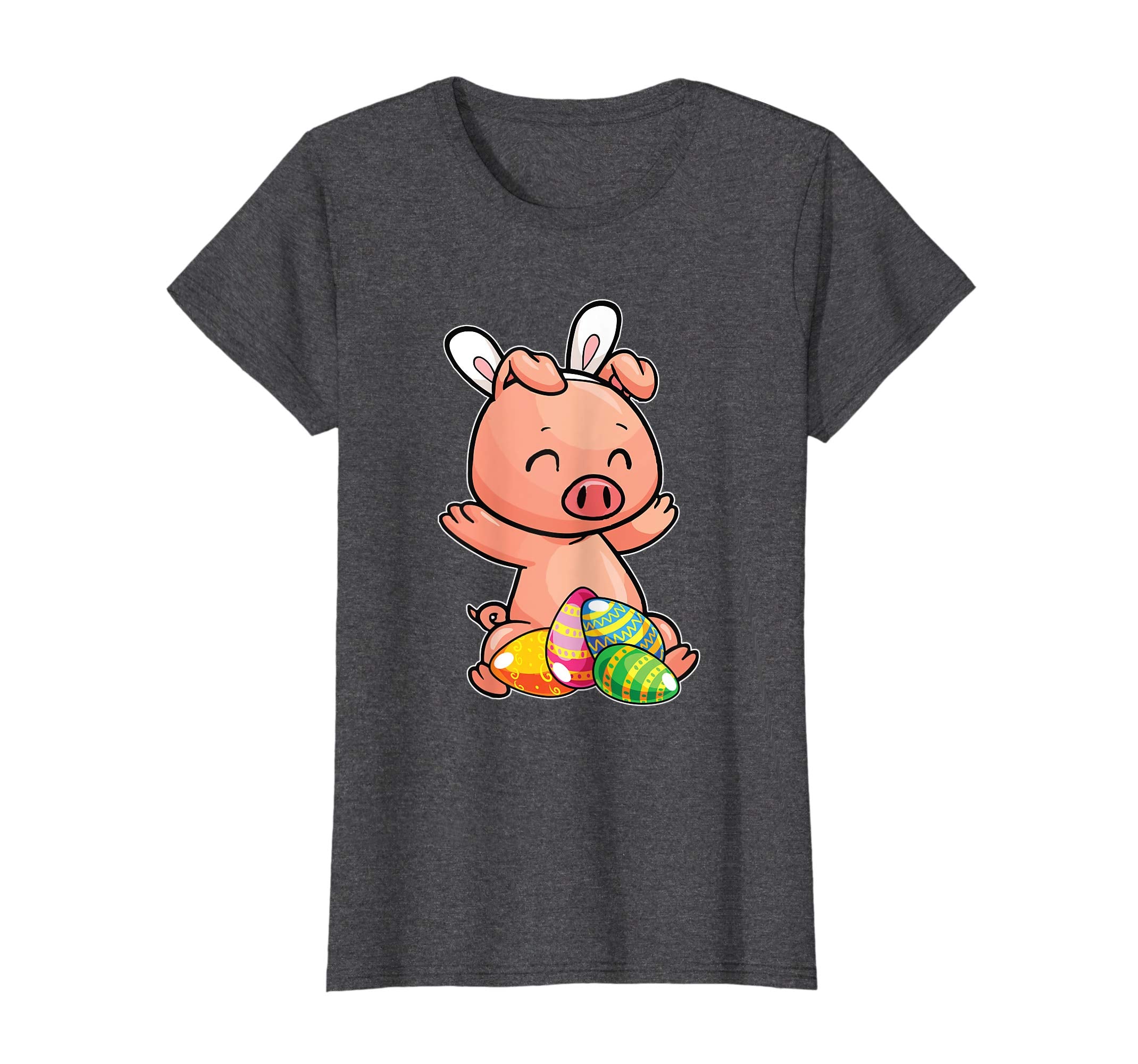 Pig And Bunny Rabbit Hat Funny Easter Eggs Gift T-Shirt