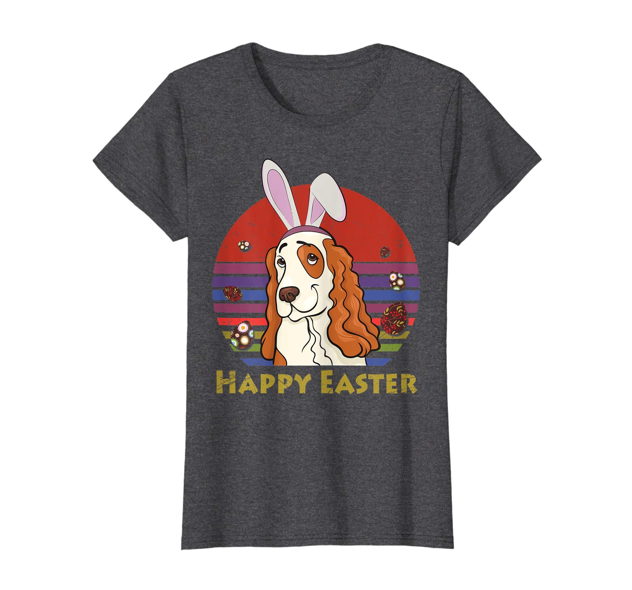 English Springer Spaniel Bunny Headband Happy Easter Tshirt