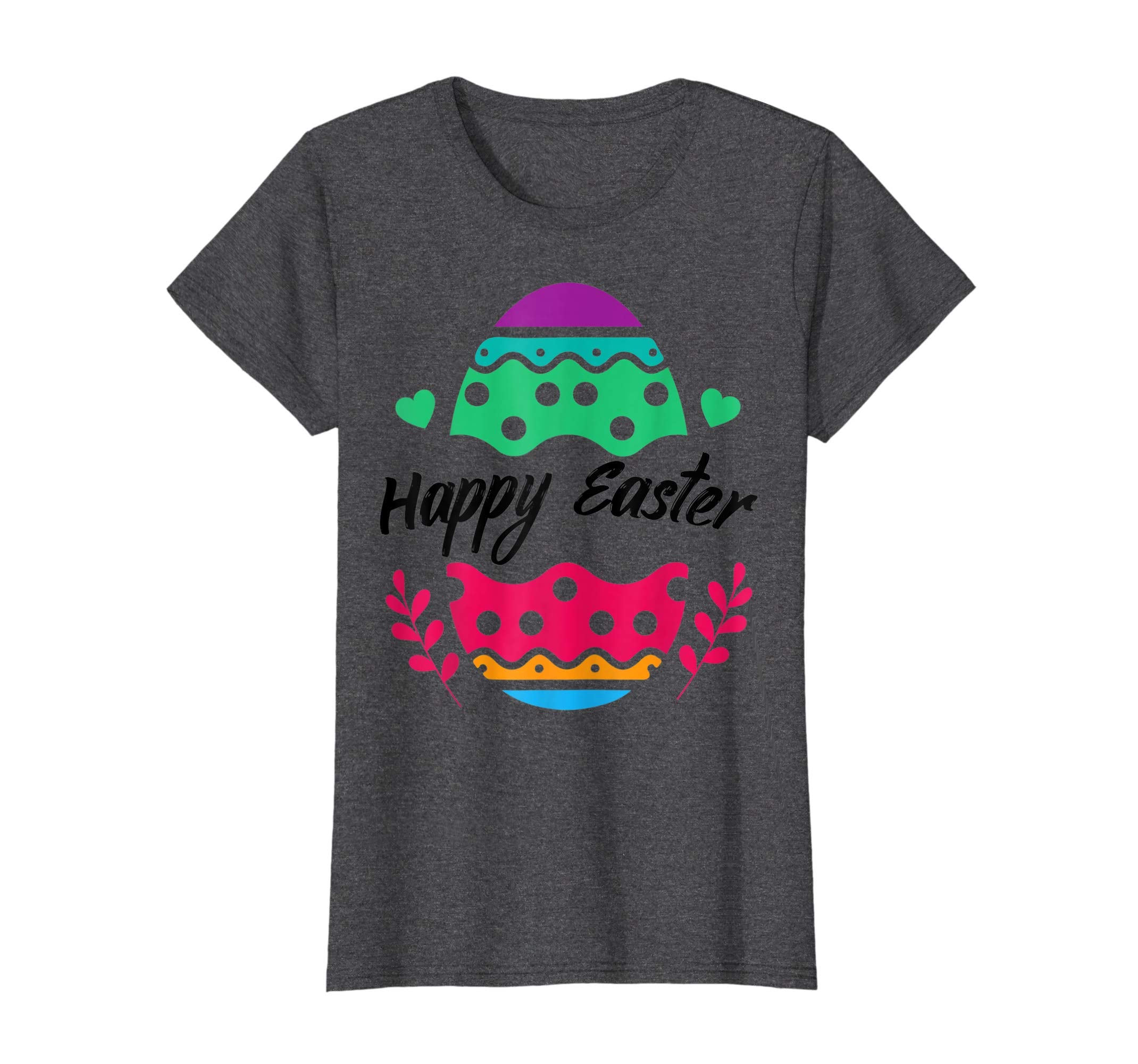 Big Easter Egg Flowers Hearts Happy Easter Day Shirt